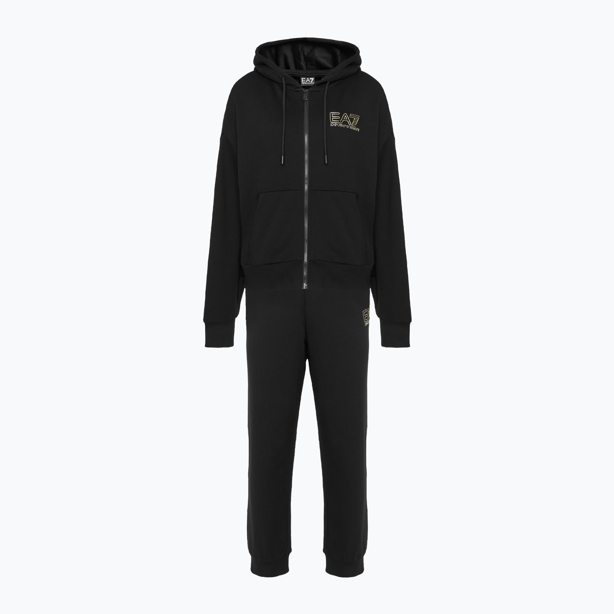Dámske tepláky EA7 Emporio Armani Train Visibility HO CH FZ black/gold (Train Visibility Tracksuit HO CH FZ 7W000110-AF12473-MC004)
