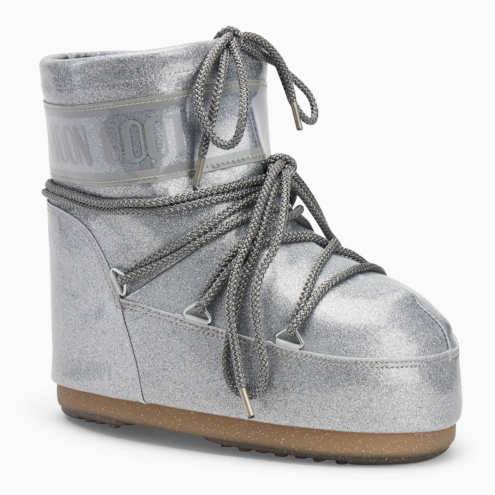 Dámske snehule Moon Boot Icon Low Glitter silver