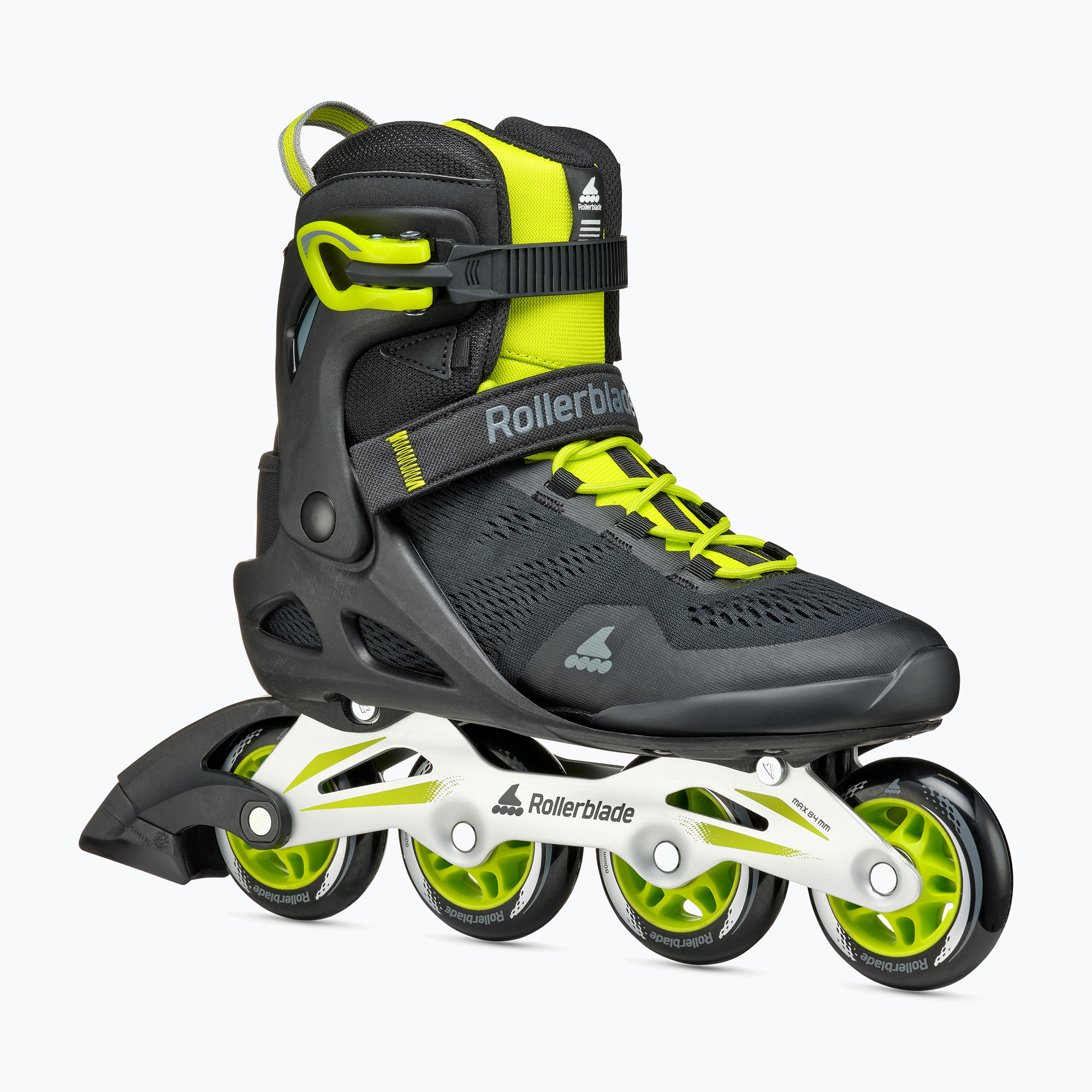 Pánske kolieskové korčule Rollerblade Macroblade 80 black/lime (Macroblade 80 86B0751450NG01)