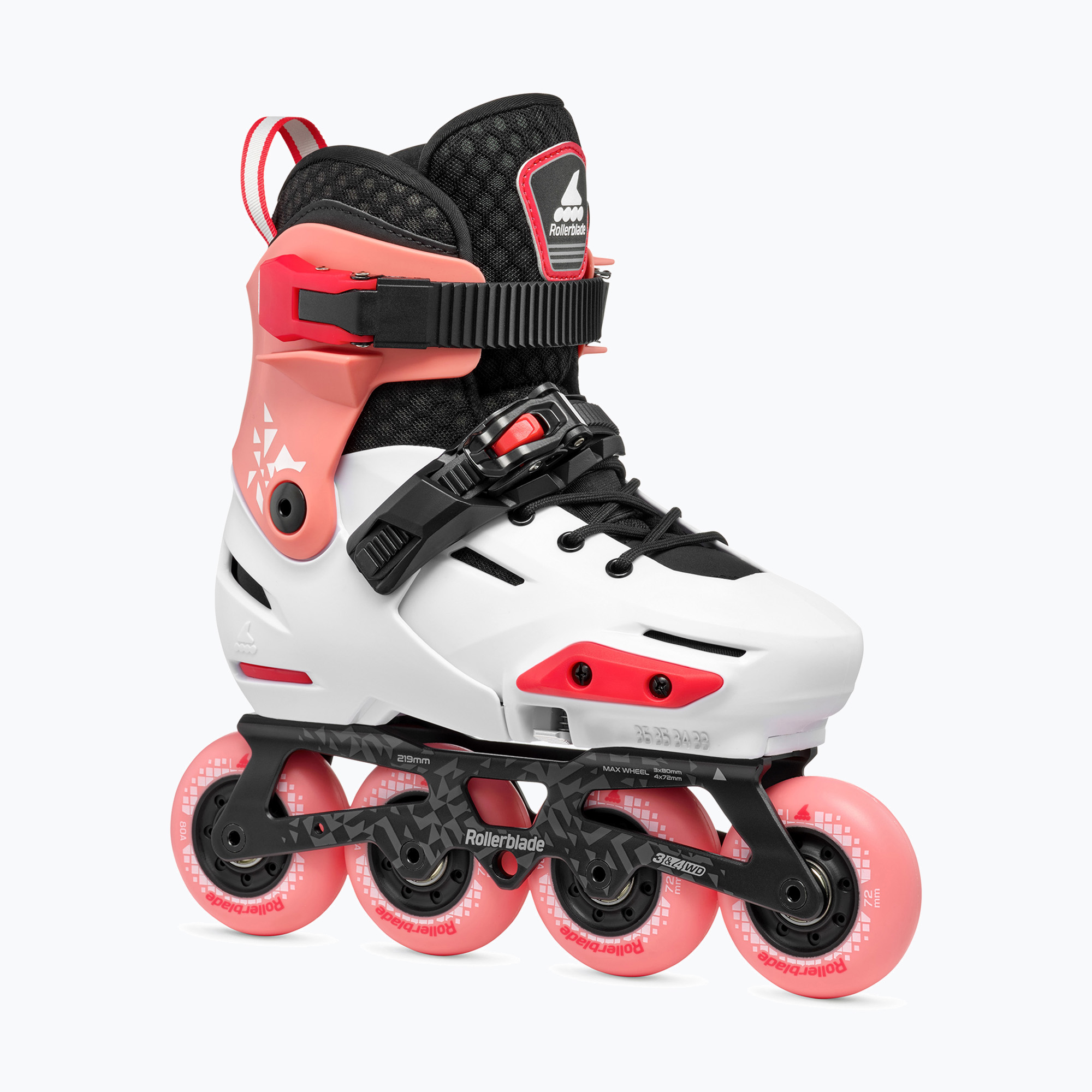 Detské kolieskové korčule Rollerblade Apex Jr platinum/coral (Apex Jr 86B0751510HD01)
