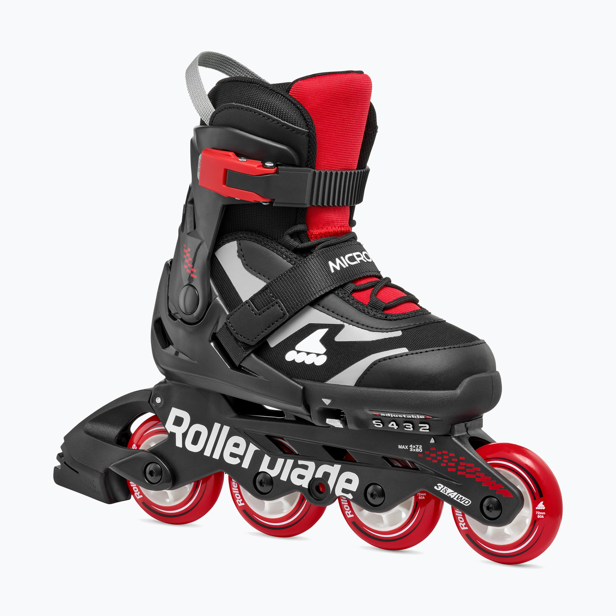 Detské kolieskové korčule Rollerblade Microblade Jr black/red (Microblade Jr 86B0751530ND01)