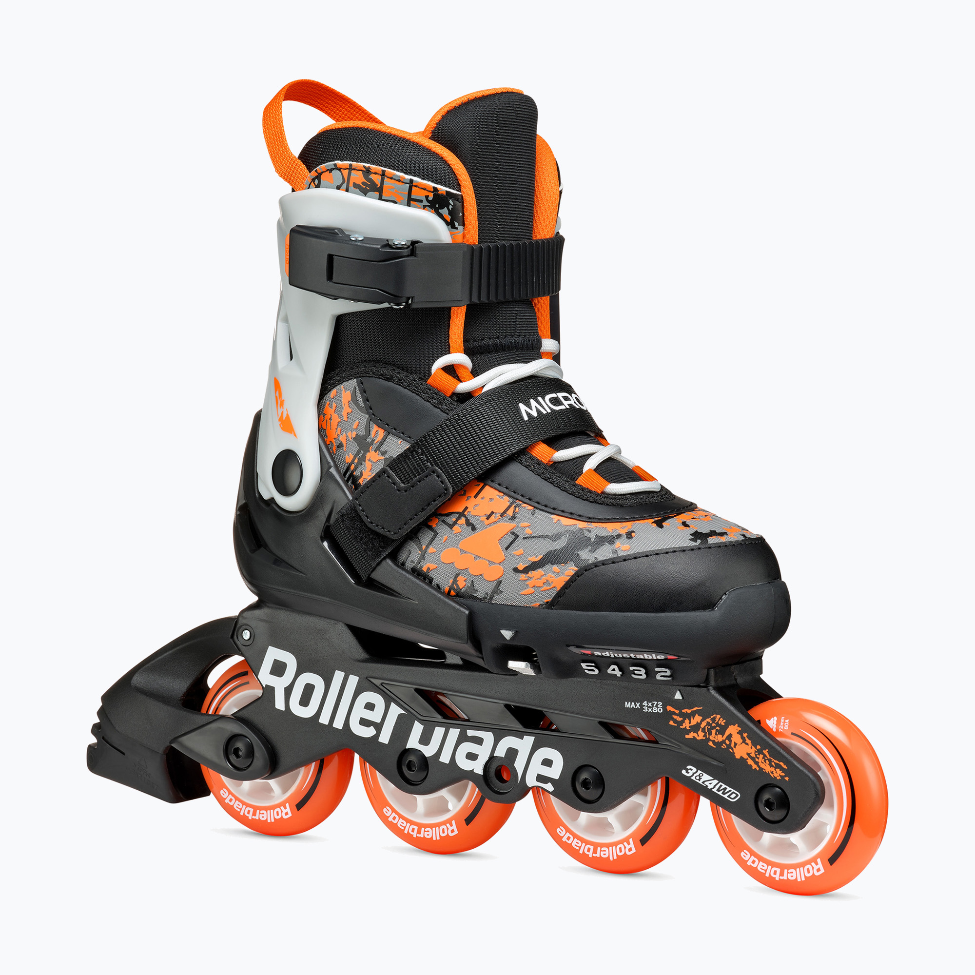 Detské kolieskové korčule Rollerblade Microblade SL Jr black/orange (Microblade SL Jr 86B0751540NC01)