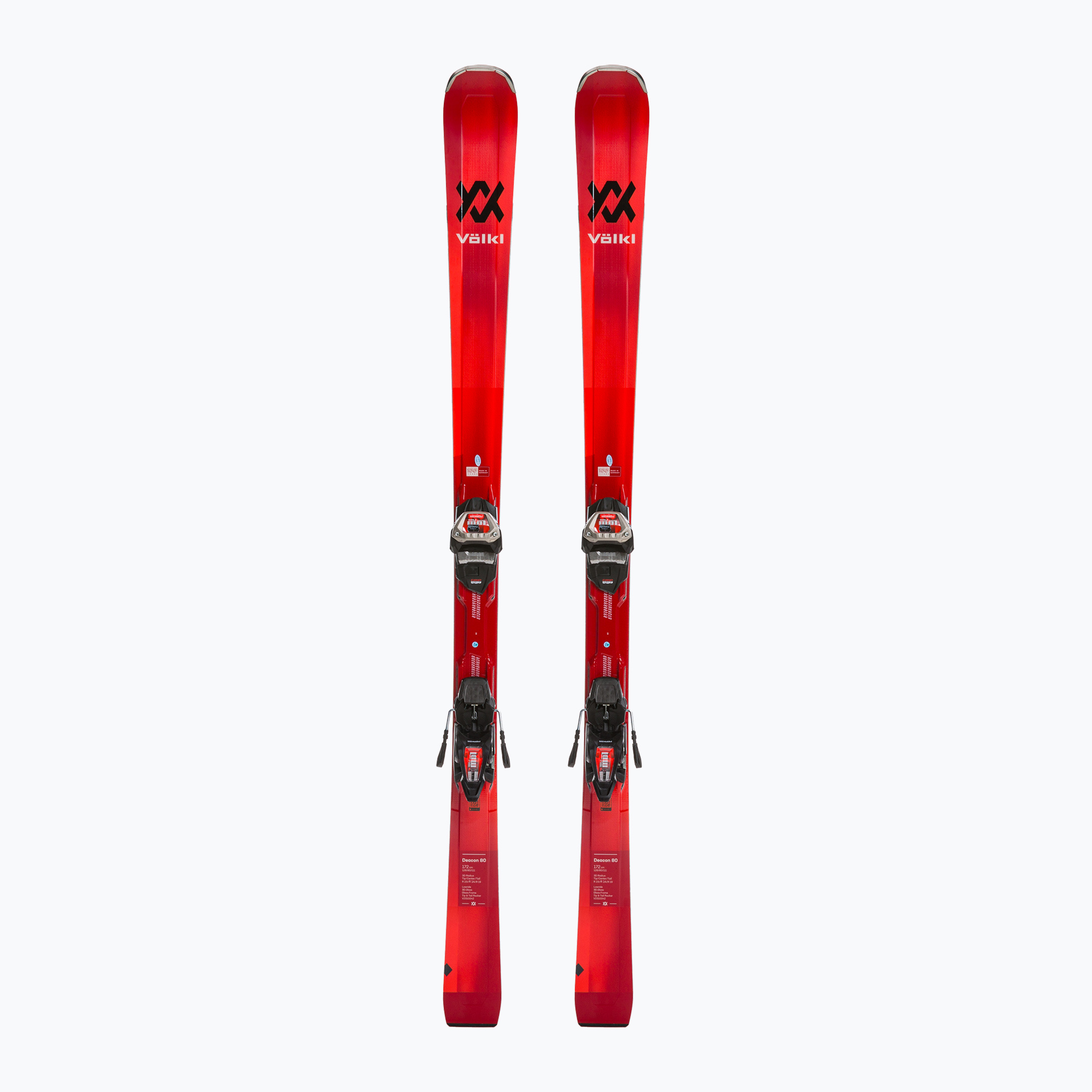 Völkl Deacon 80 + Lowride XL 13 FR Demo GW red/black/white zjazdové lyže (Deacon 80 + Lowride XL 13 FR Demo GW)