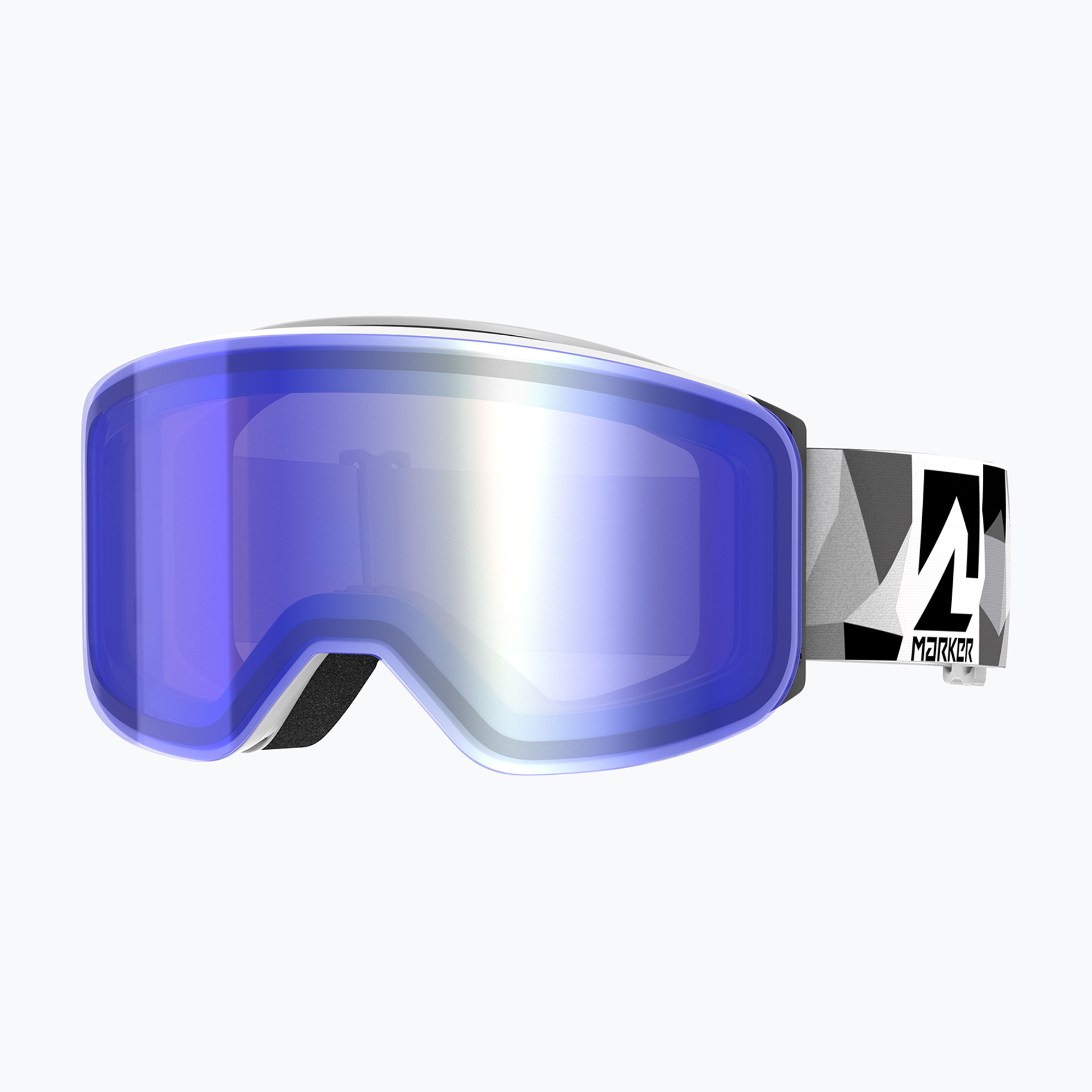 Lyžiarske okuliare Marker Squadron Magnet+ white matt/blue mirror/clarity mirror