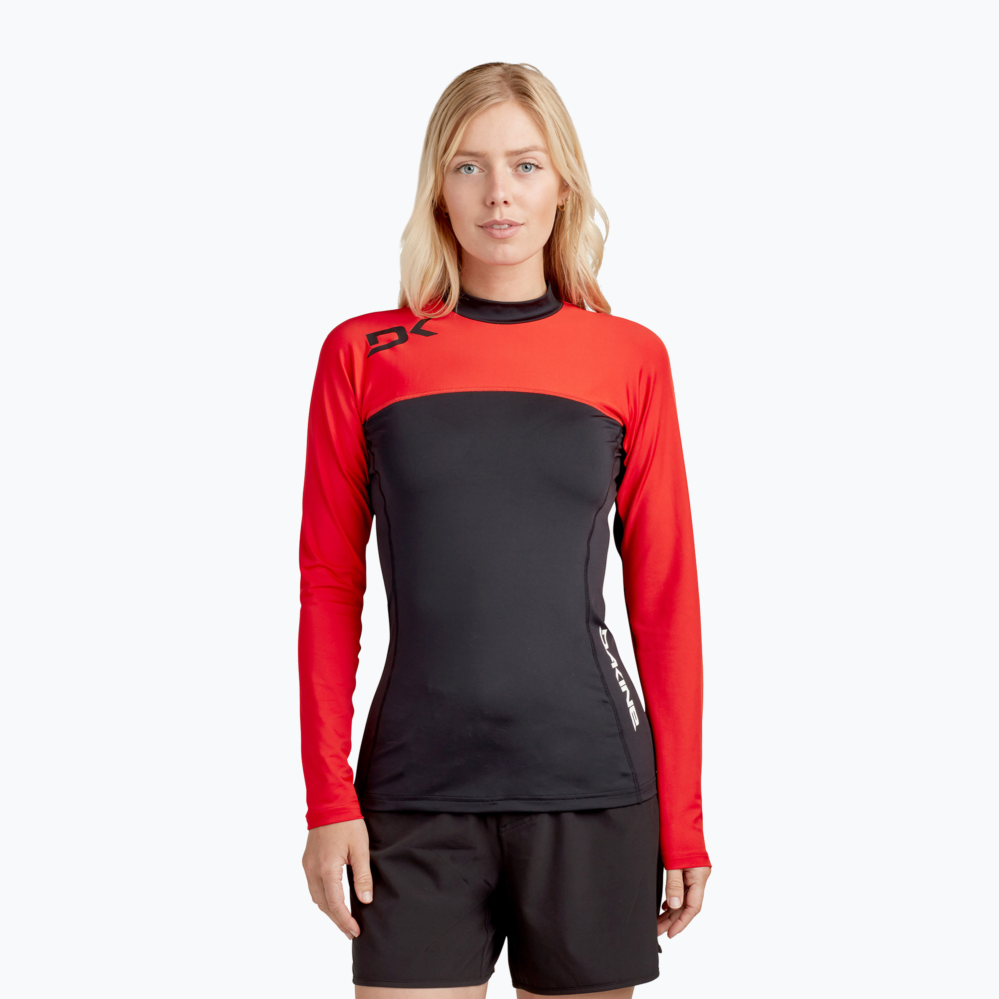Dámske plavecké tričko Dakine Hd Snug Fit Rashguard black and red DKA651W0008 (Hd Snug Fit L/S Rashguard DKA651W0008)