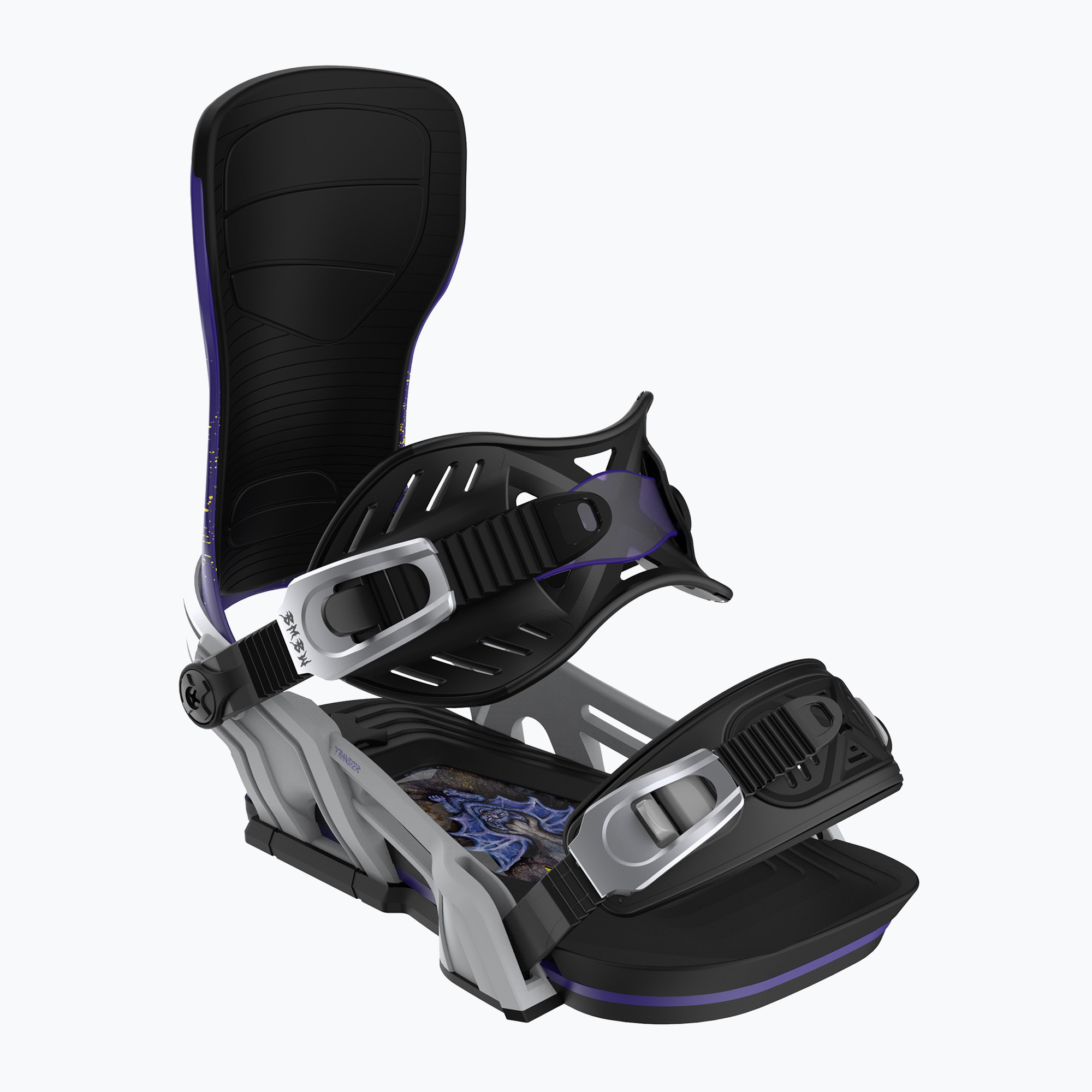 Snowboardové viazanie Bent Metal Transfer šedá/fialová (Transfer 24BN007-GRYPR)