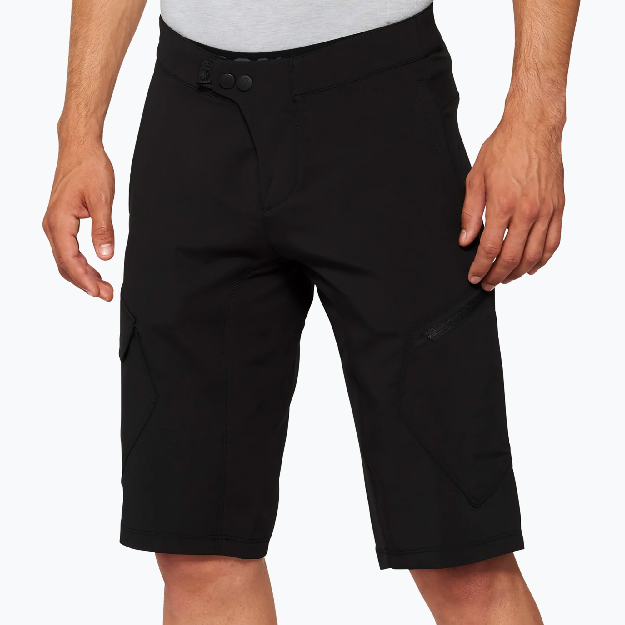 Pánske cyklistické šortky 100% Ridecamp Shorts W/ Liner black 40030-00002 (Ridecamp Shorts W/ Liner 40030-00002)