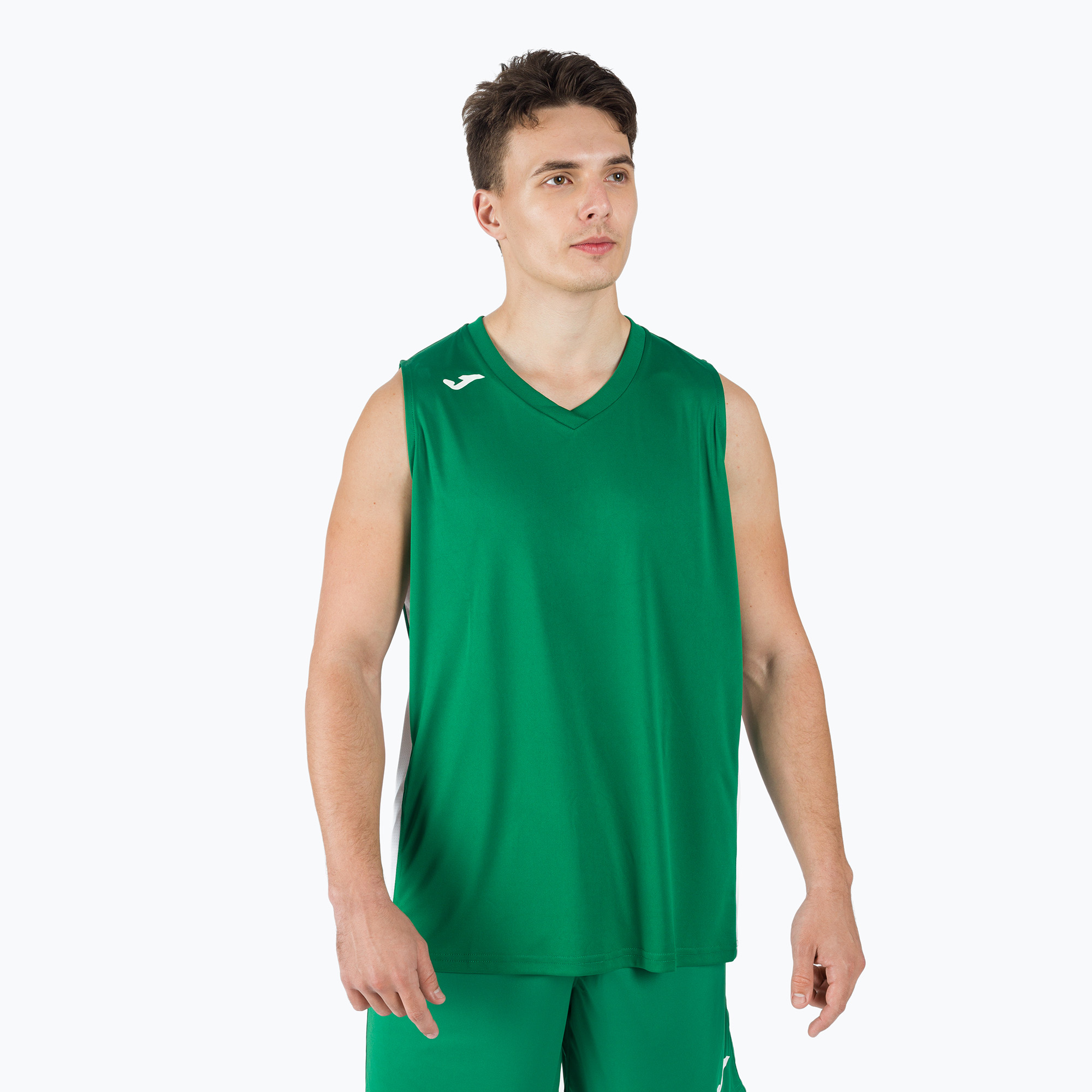 Pánsky basketbalový dres Joma Cancha III zeleno-biely 101573.452