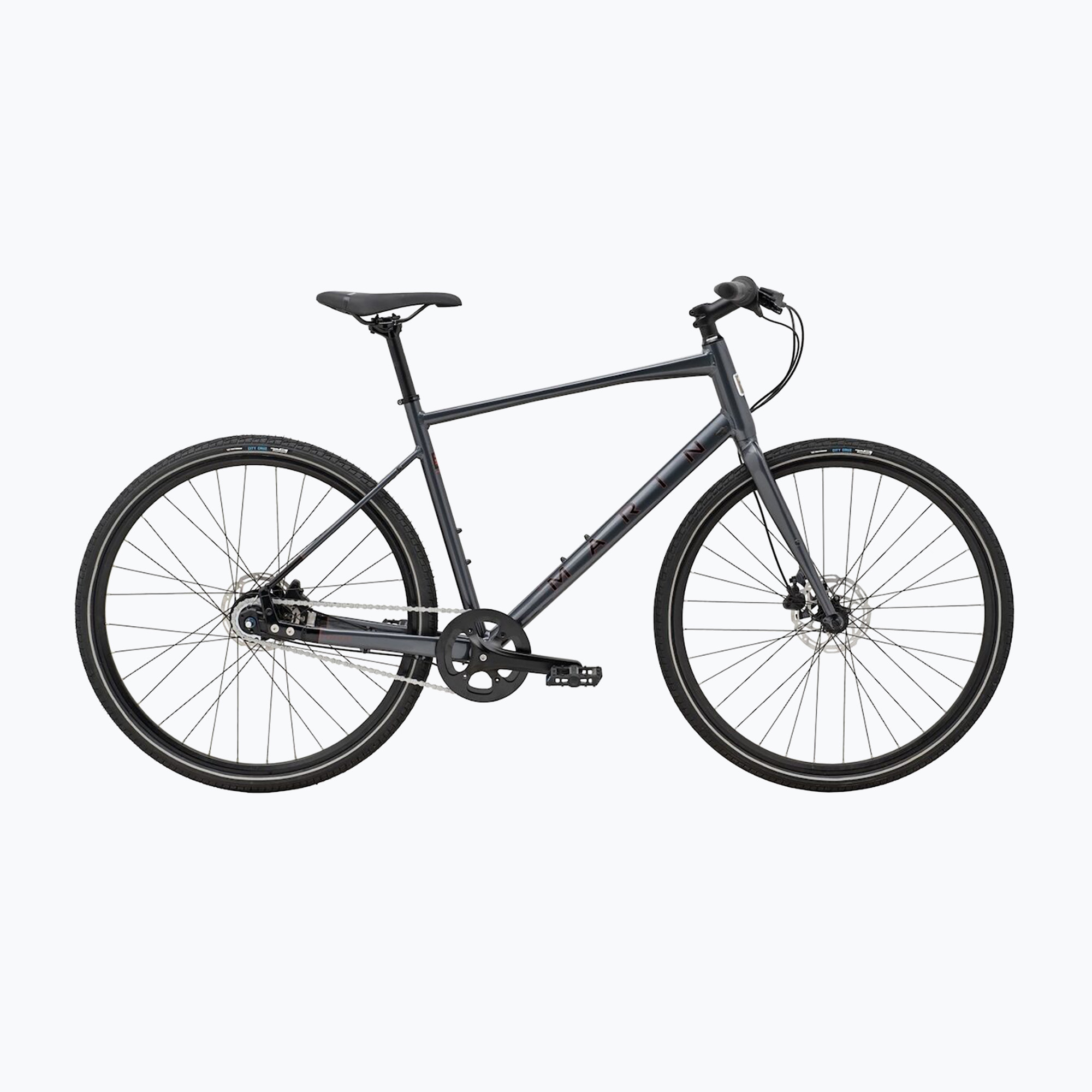 Mestský bicykel Marin Presidio 2 700C lesklý charcoal/čierna/čierna červená (Presidio 2 737581004)