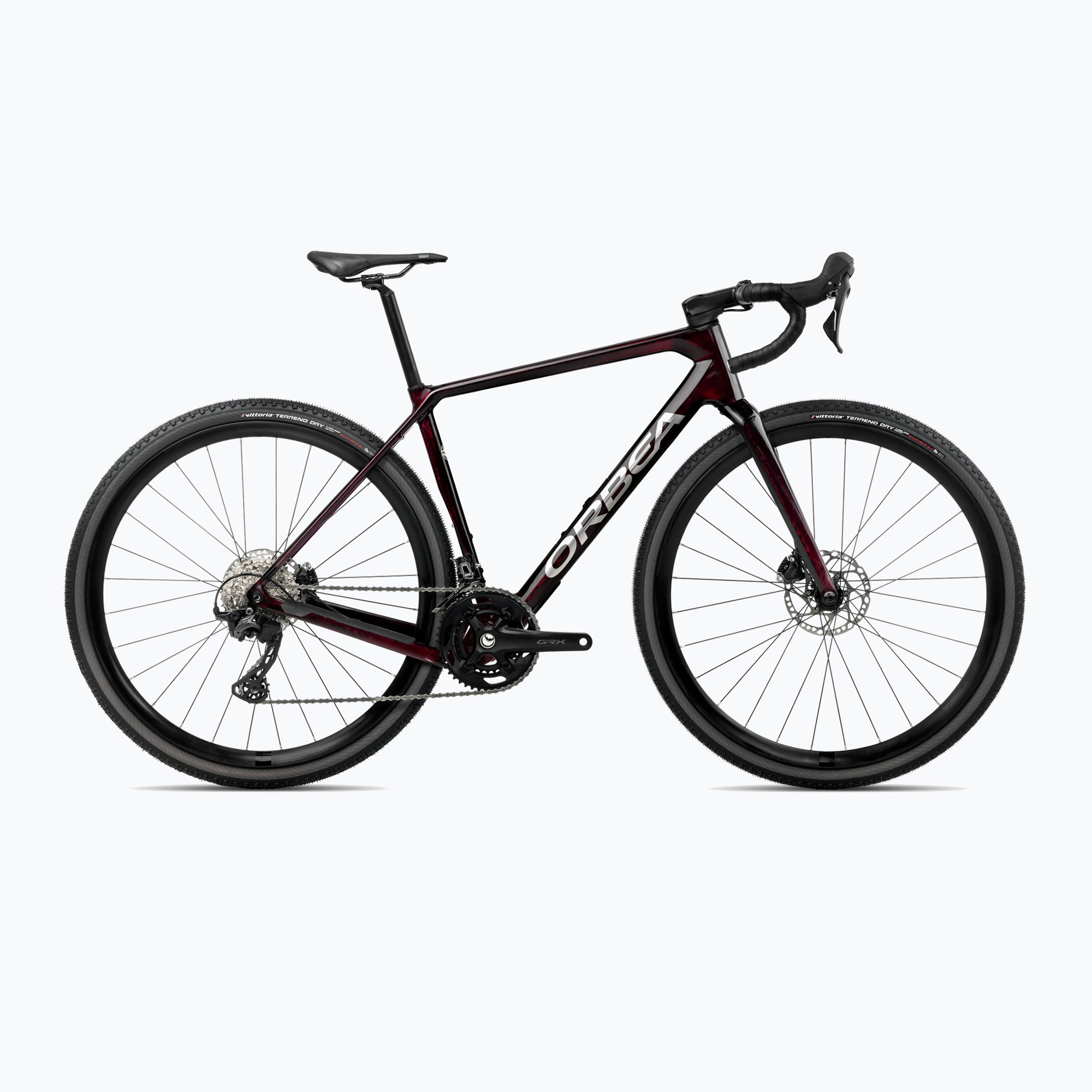 Gravelový bicykel Orbea Terra M30 Team 2025 wine red carbon view