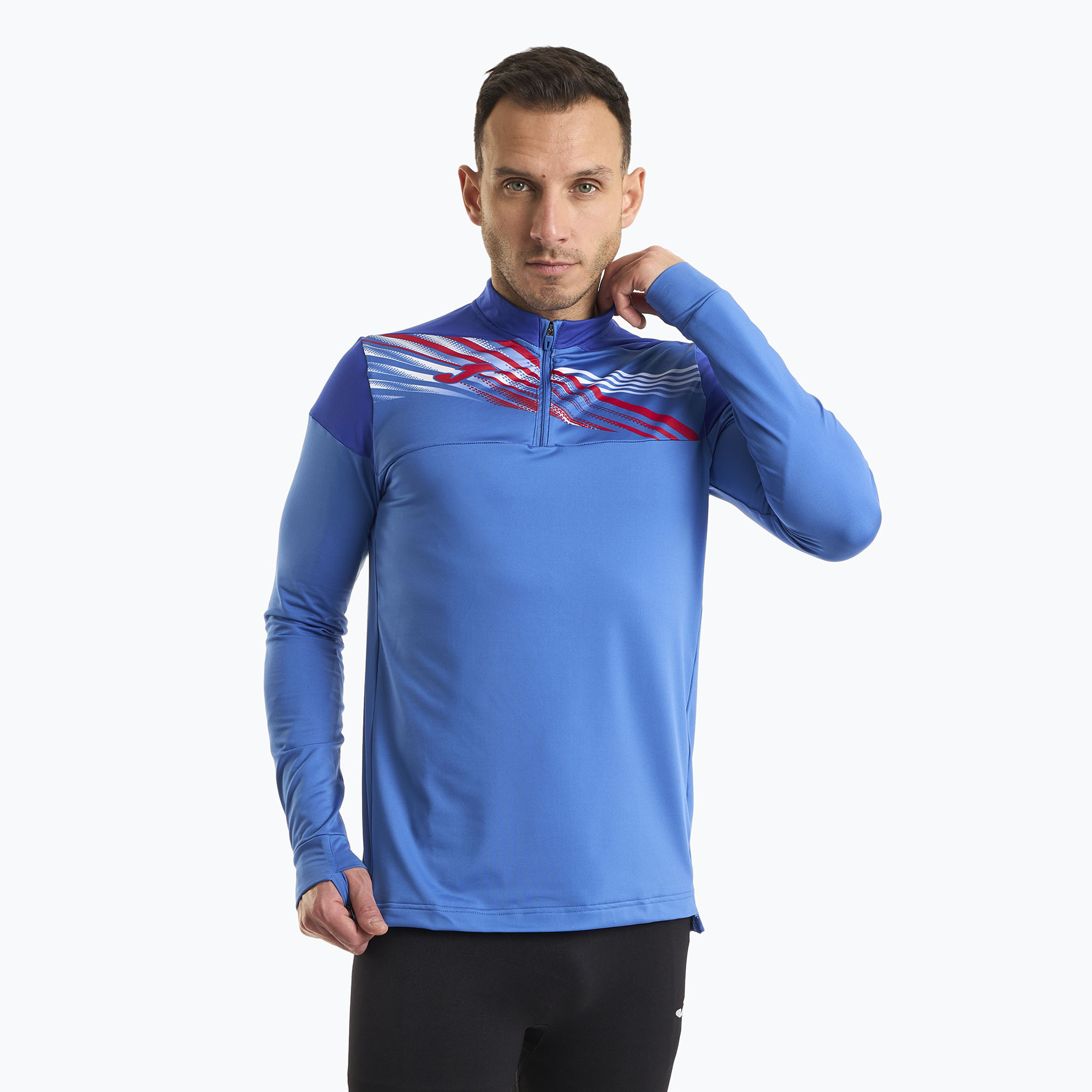 Pánska bežecká mikina Joma Elite X modrá 901810.700 (Elite X 103100)