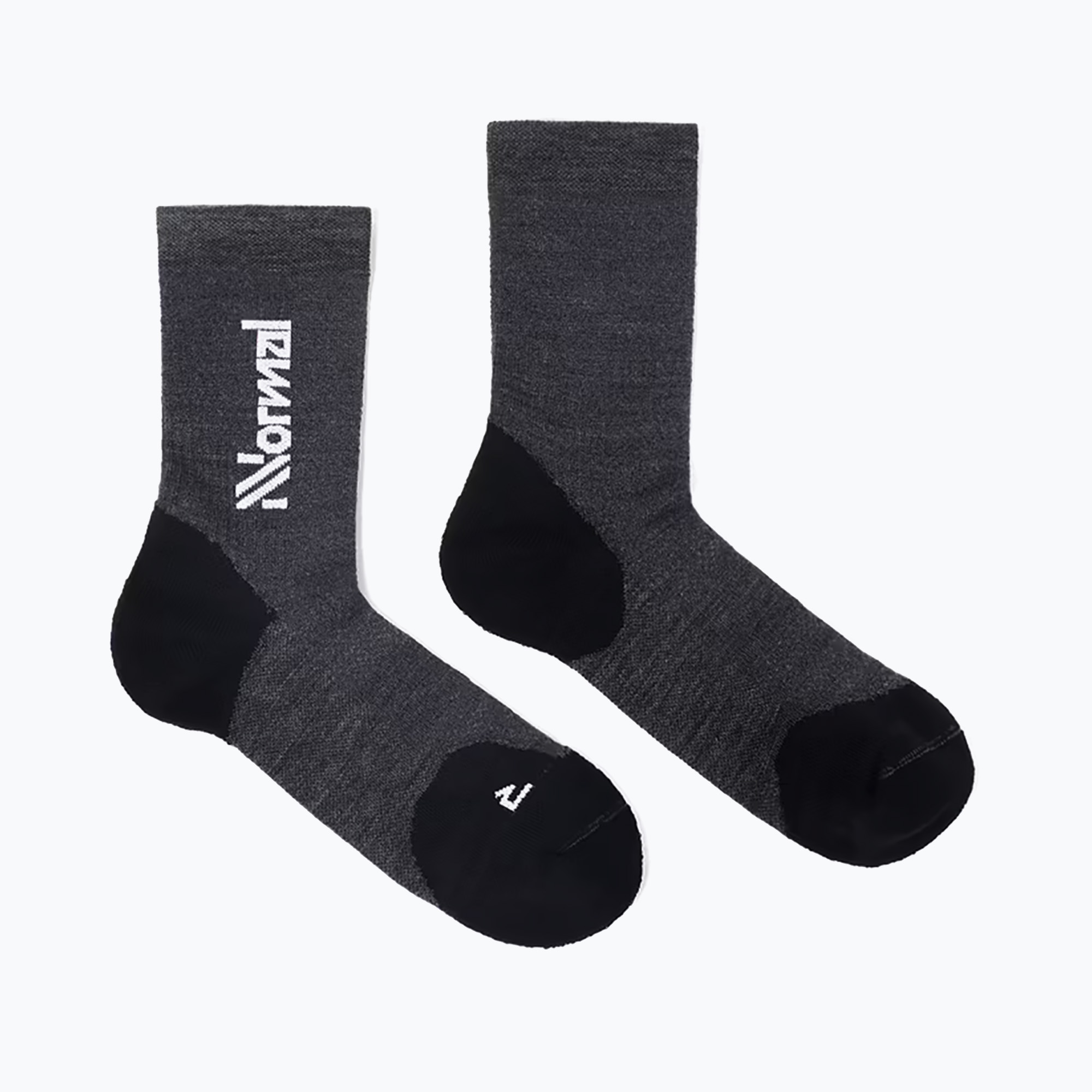 Bežecké ponožky NNormal Merino čierne (Merino N2AMS02)