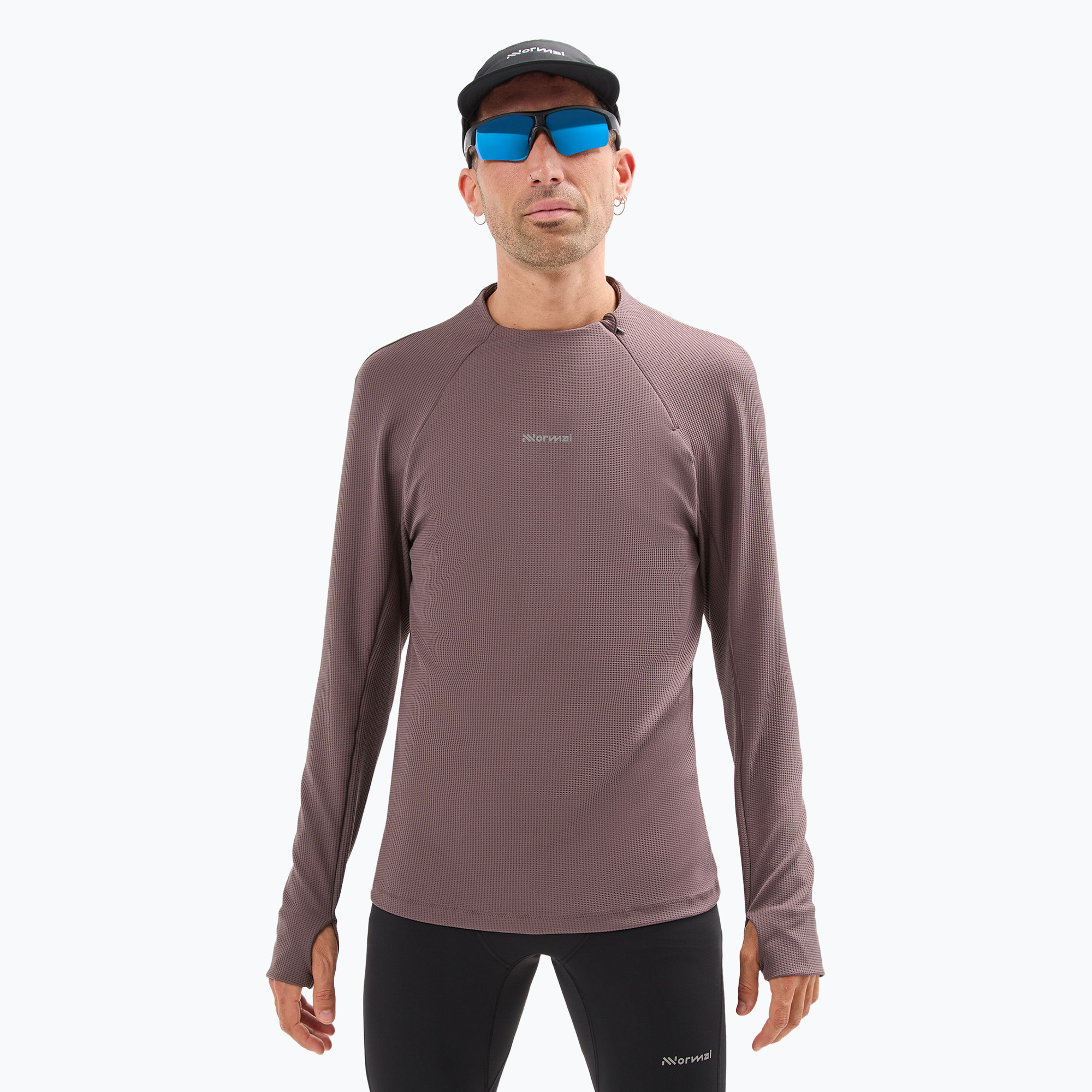 Pánske bežecké tričko NNormal Trail purple s dlhým rukávom (Trail N2CMAF1-001)
