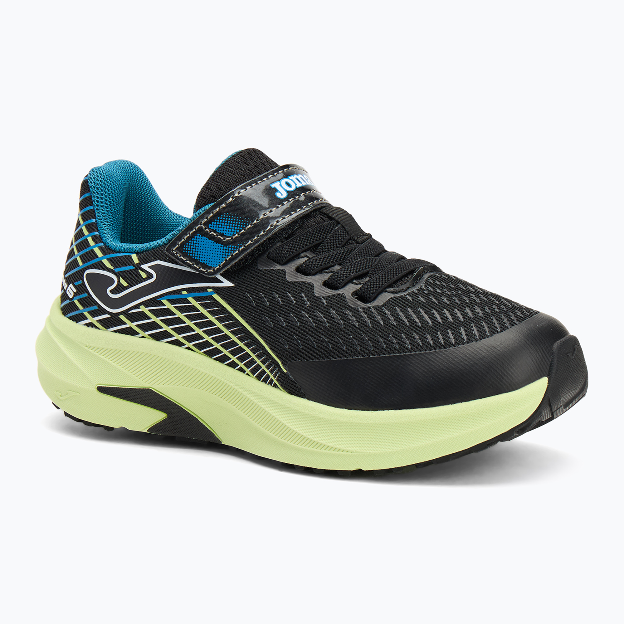 Detská bežecká obuv Joma Super Cross black/ lime (Super Cross Jr JCROSS2531V)