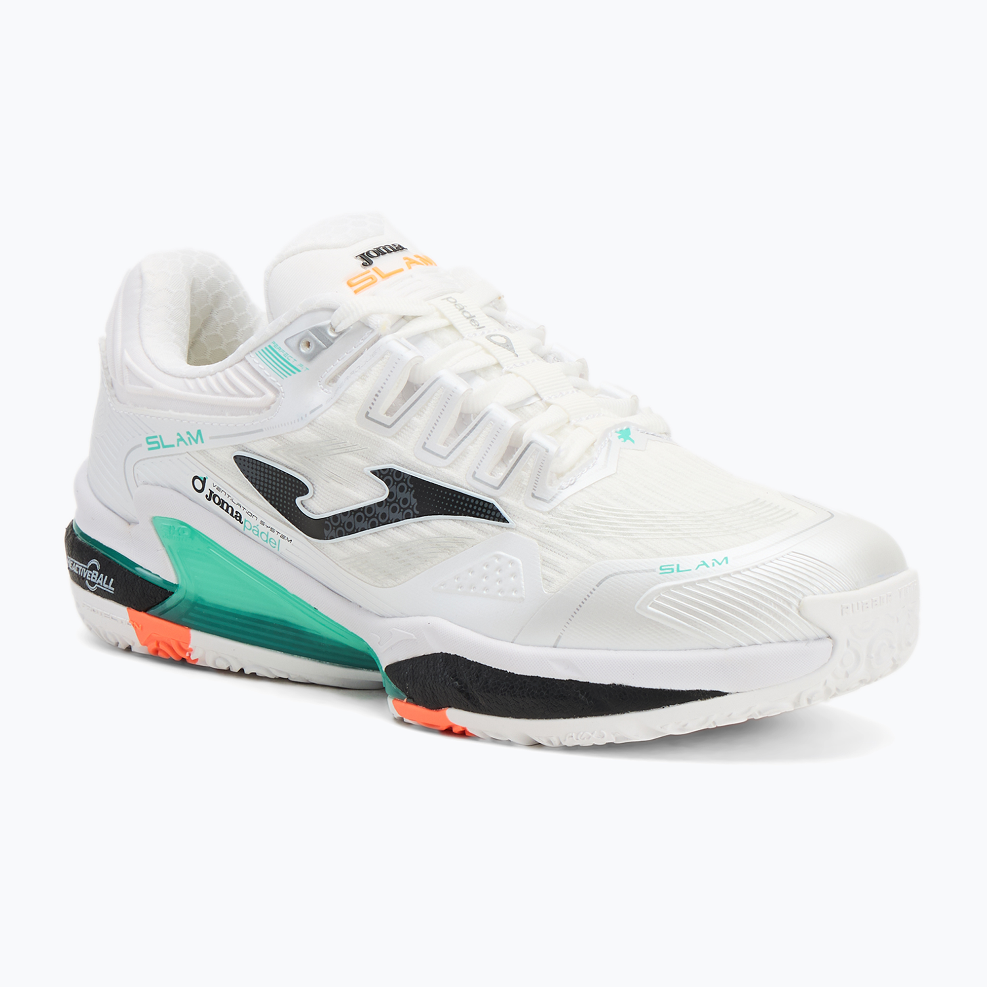 Pánské boty na padel Joma Slam OM white/ turquoise (Slam OM TSLAMS2502OM)