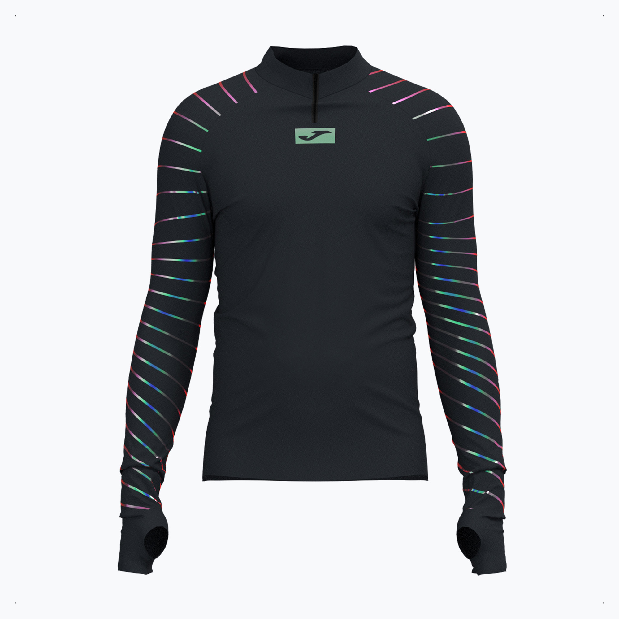 Pánske bežecké tričko s dlhým rukávom Joma R-Night black (R-Night 104044.100)