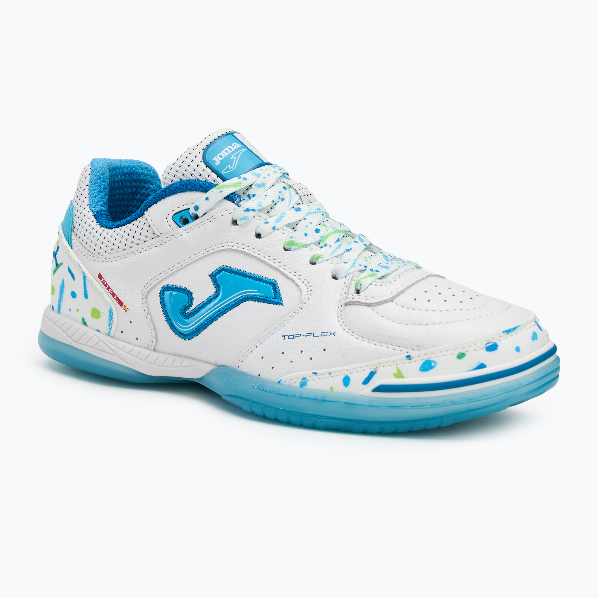 Pánske kopačky Joma Top Flex IN white/blue (Top Flex IN TOPW2482IN)
