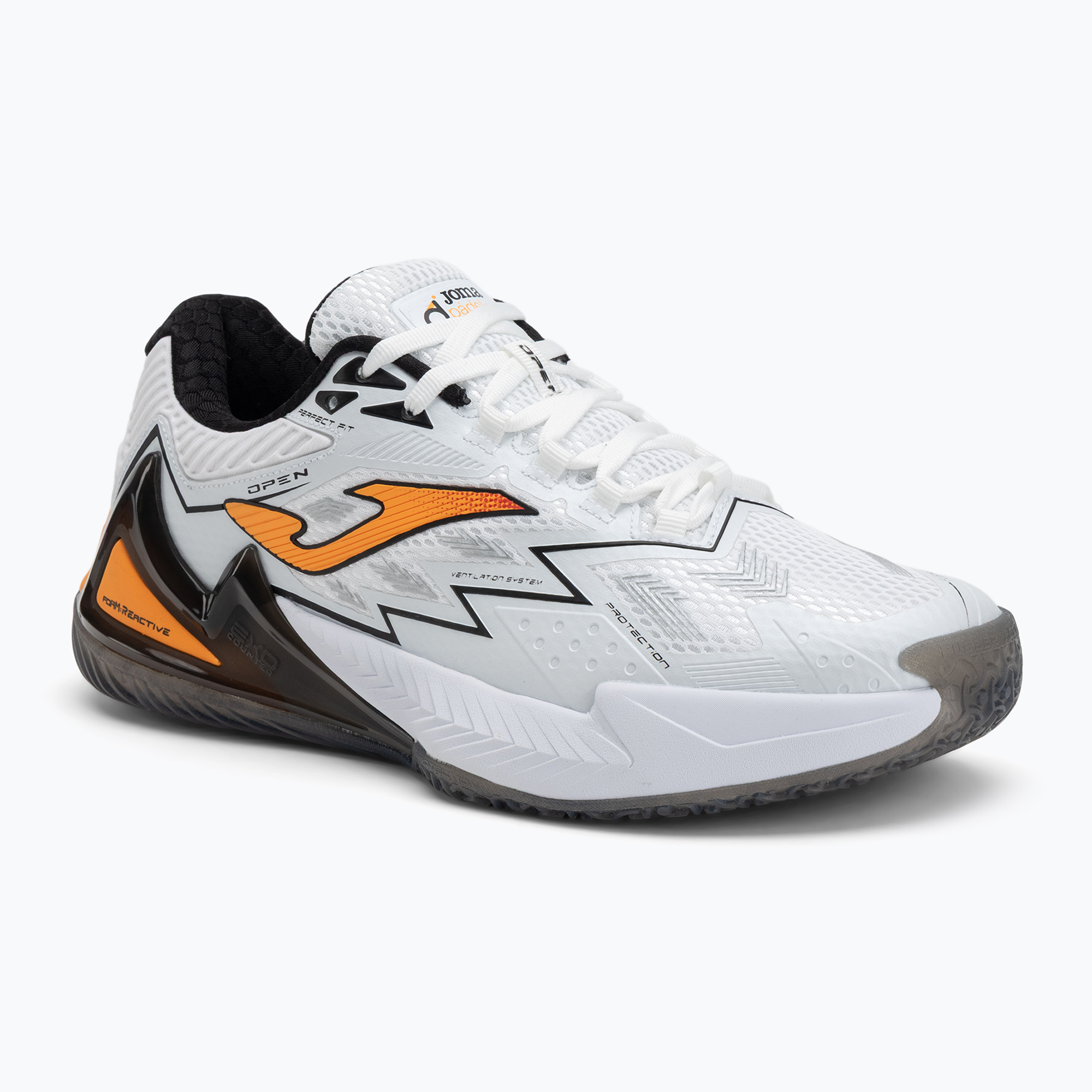 Pánské boty na padel Joma Open OM white/ orange (Open OM TOPES2532OM)