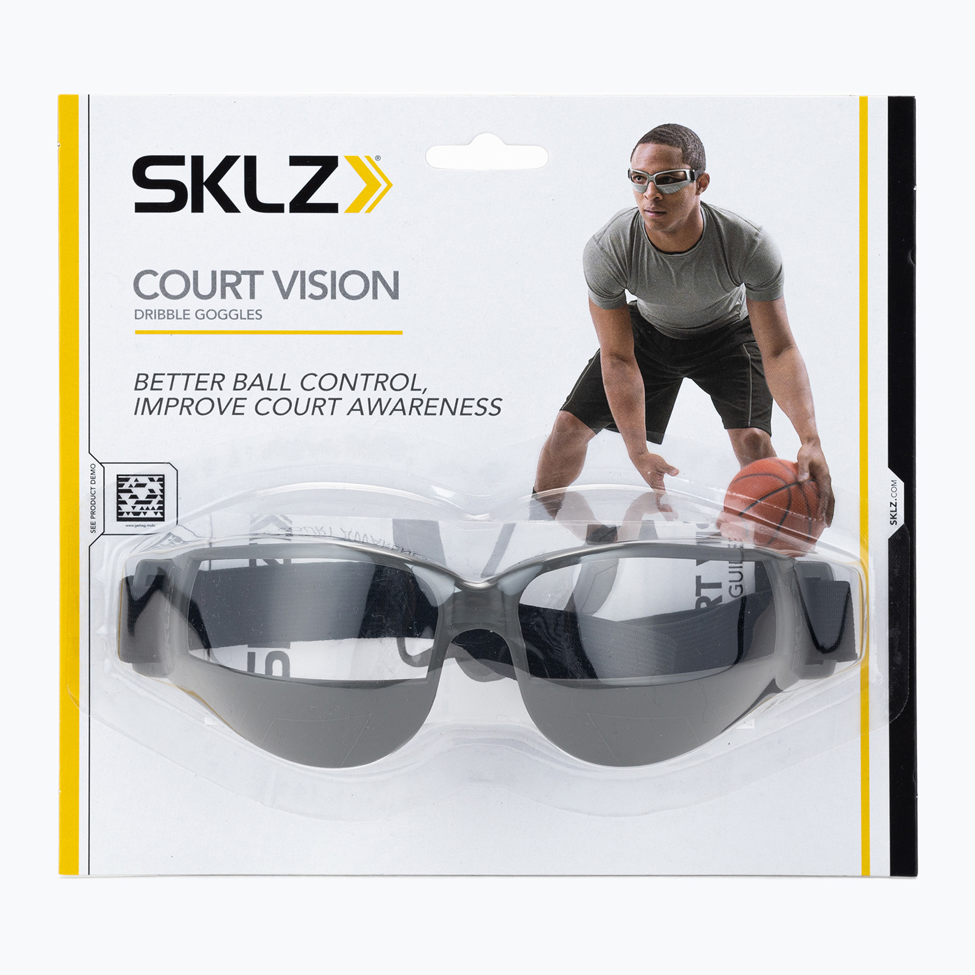 Basketbalové okuliare SKLZ Court Vision sivé 0799 (0799)