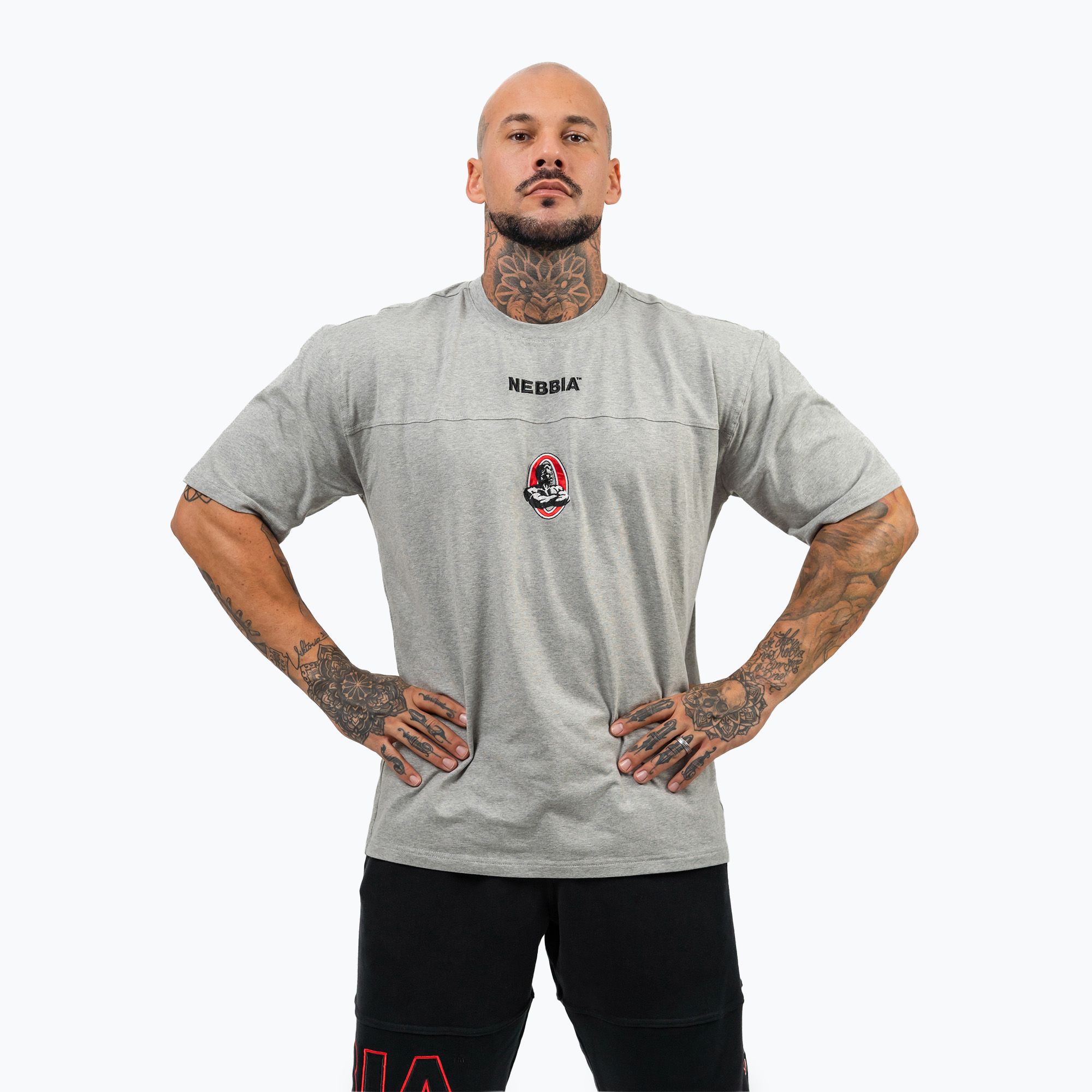 Pánske tričko NEBBIA Legendárne svetlosivé (Legendary 712)