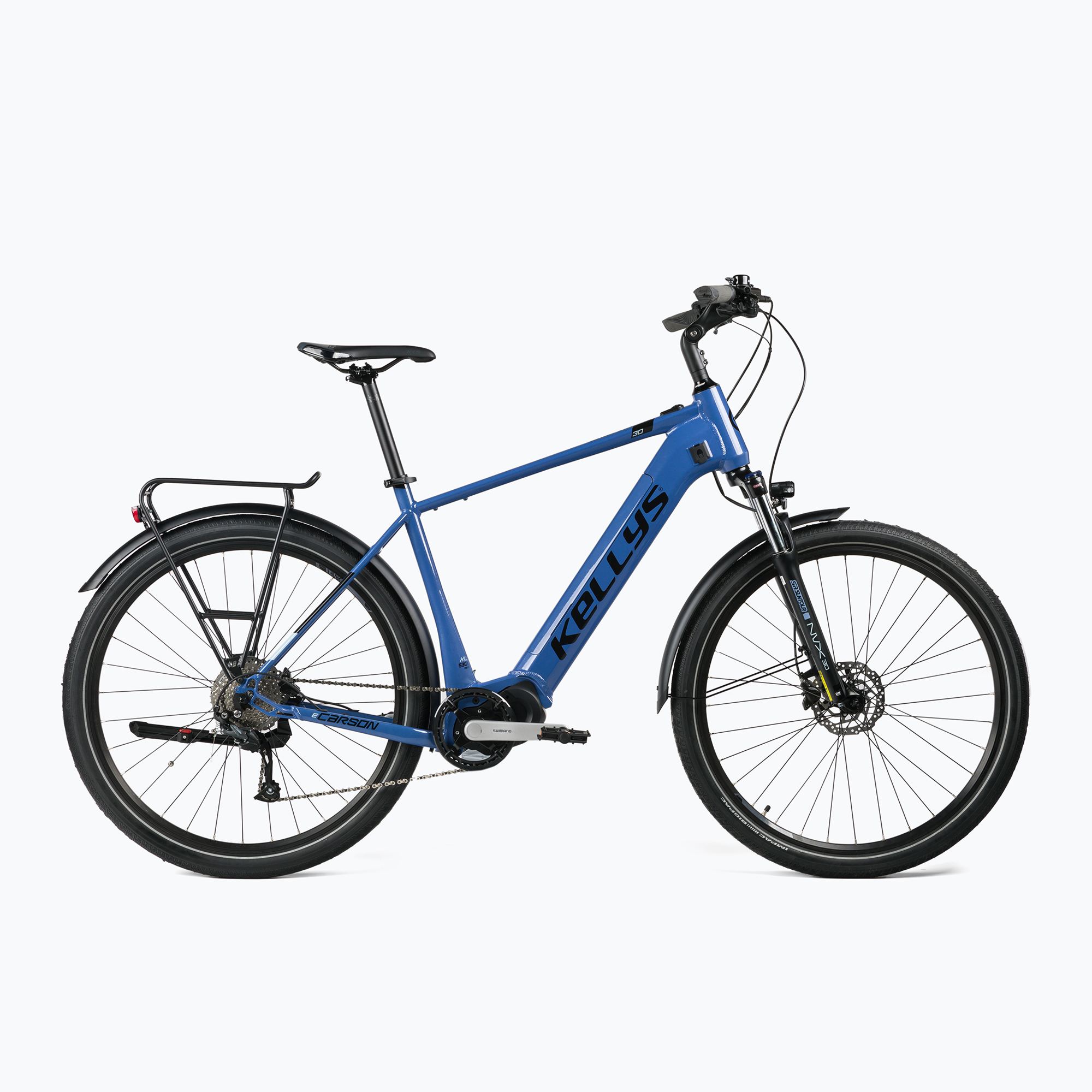 Kellys E-Carson 3 28" elektrický bicykel 725Wh modrý 69638 (E-Carson 30 28" 725Wh 69638)