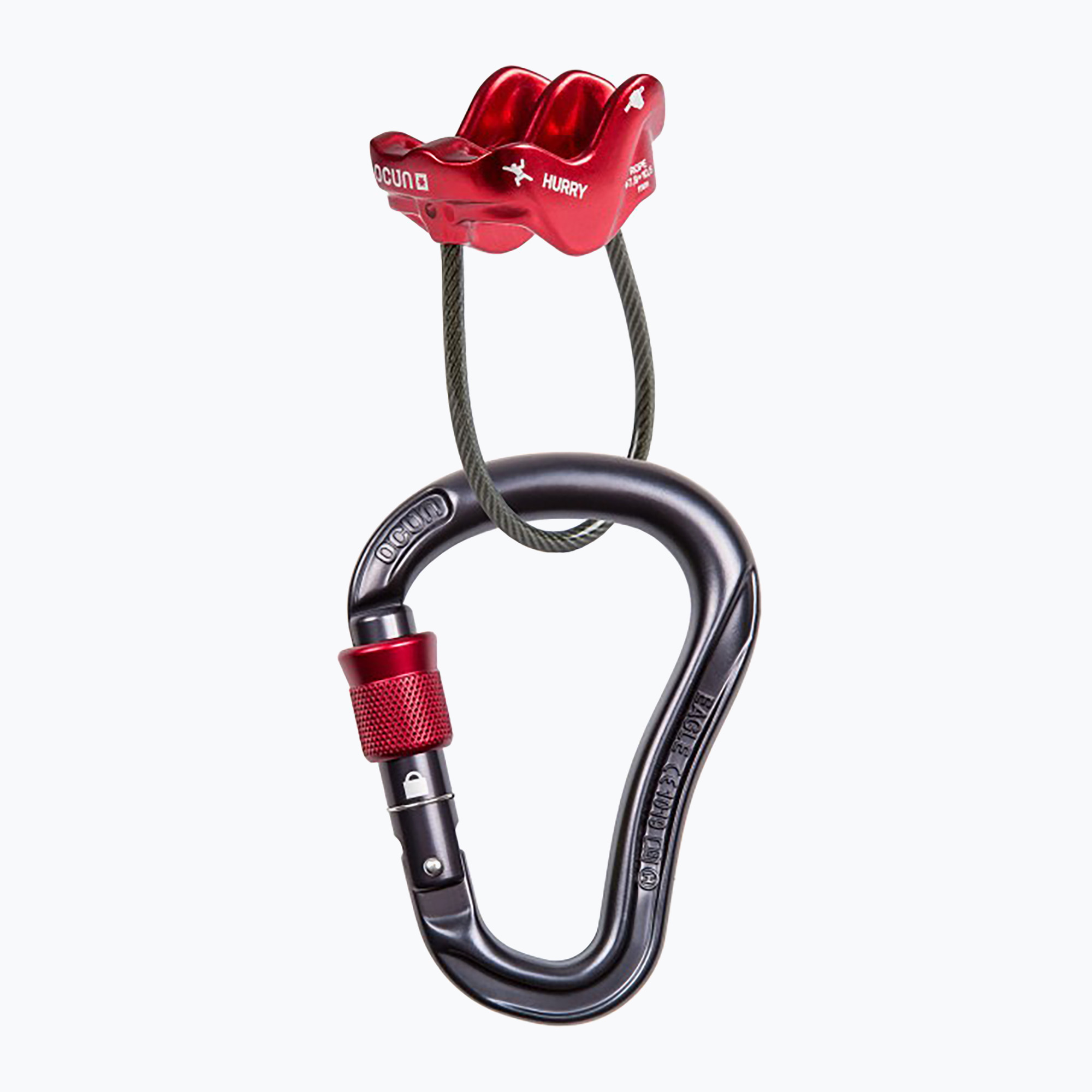 Sada istiacich pomôcok Ocun Belay Condor Screw/Hurry red (Belay Set Condor Screw/Hurry 4628)