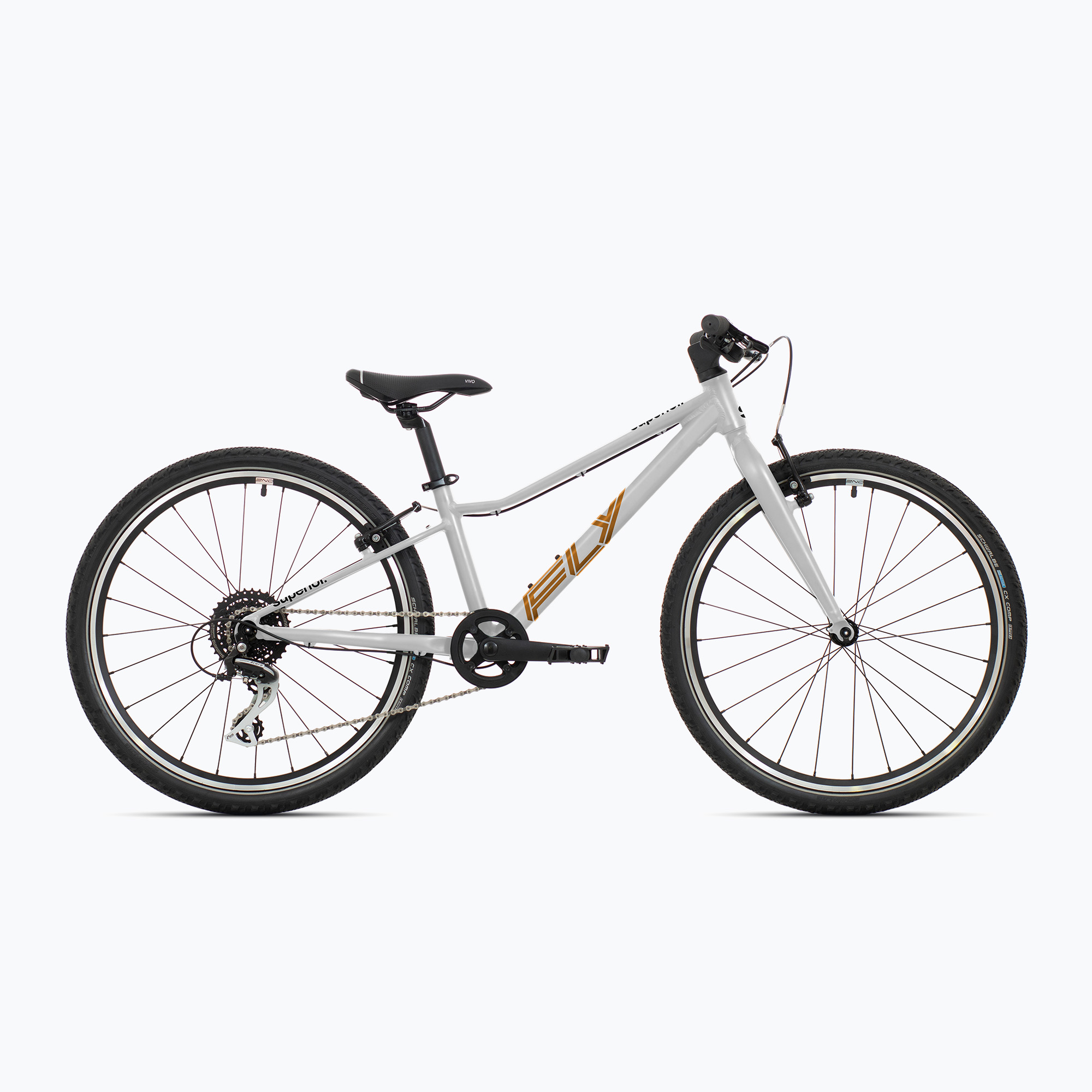 Detský bicykel Superior F.L.Y. 24 VB gloss silver