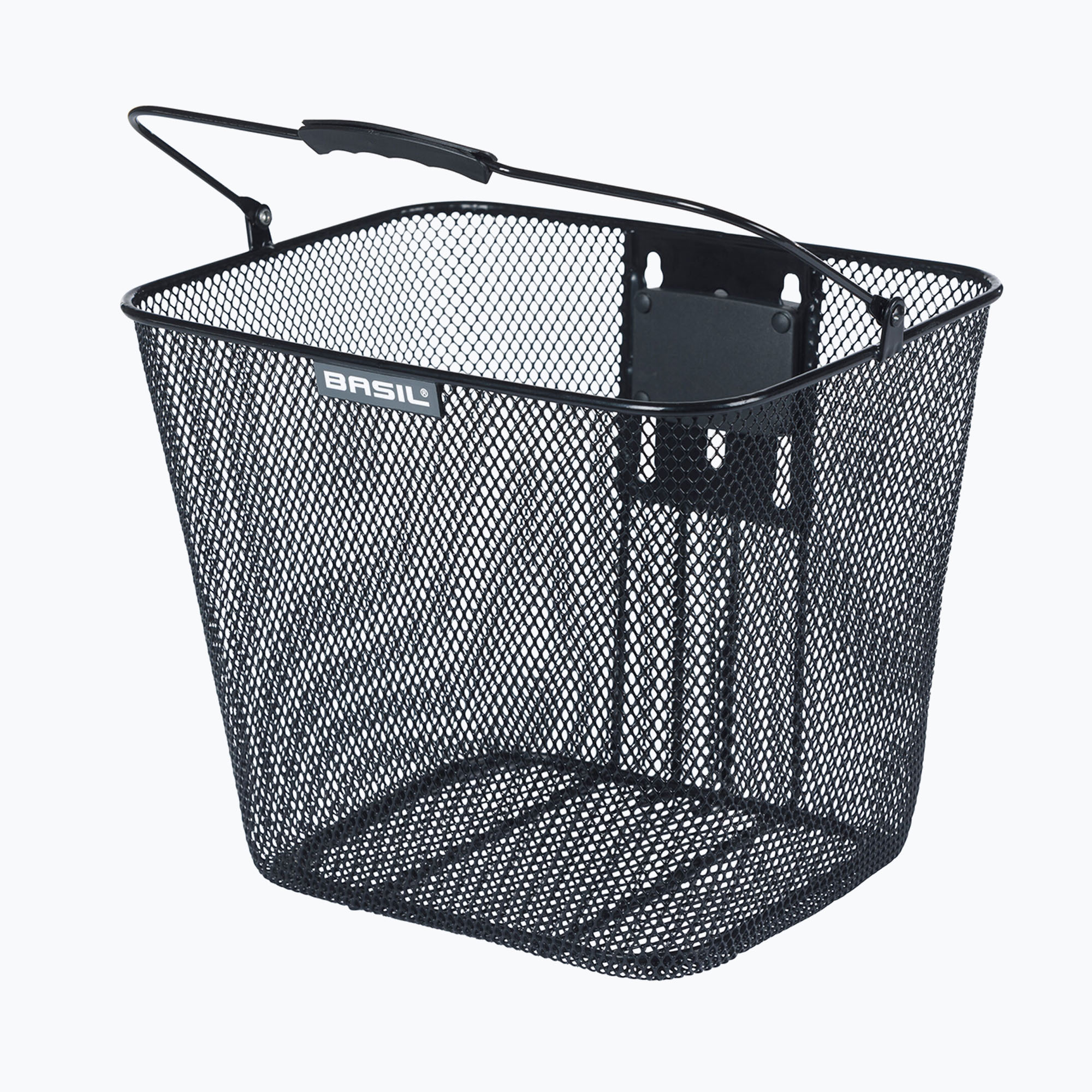 Predný košík na bicykel Basil Bilbao BE + Baseasy Stem Holder čierny (Bilbao BE + Baseasy Stem Holder B-10241)