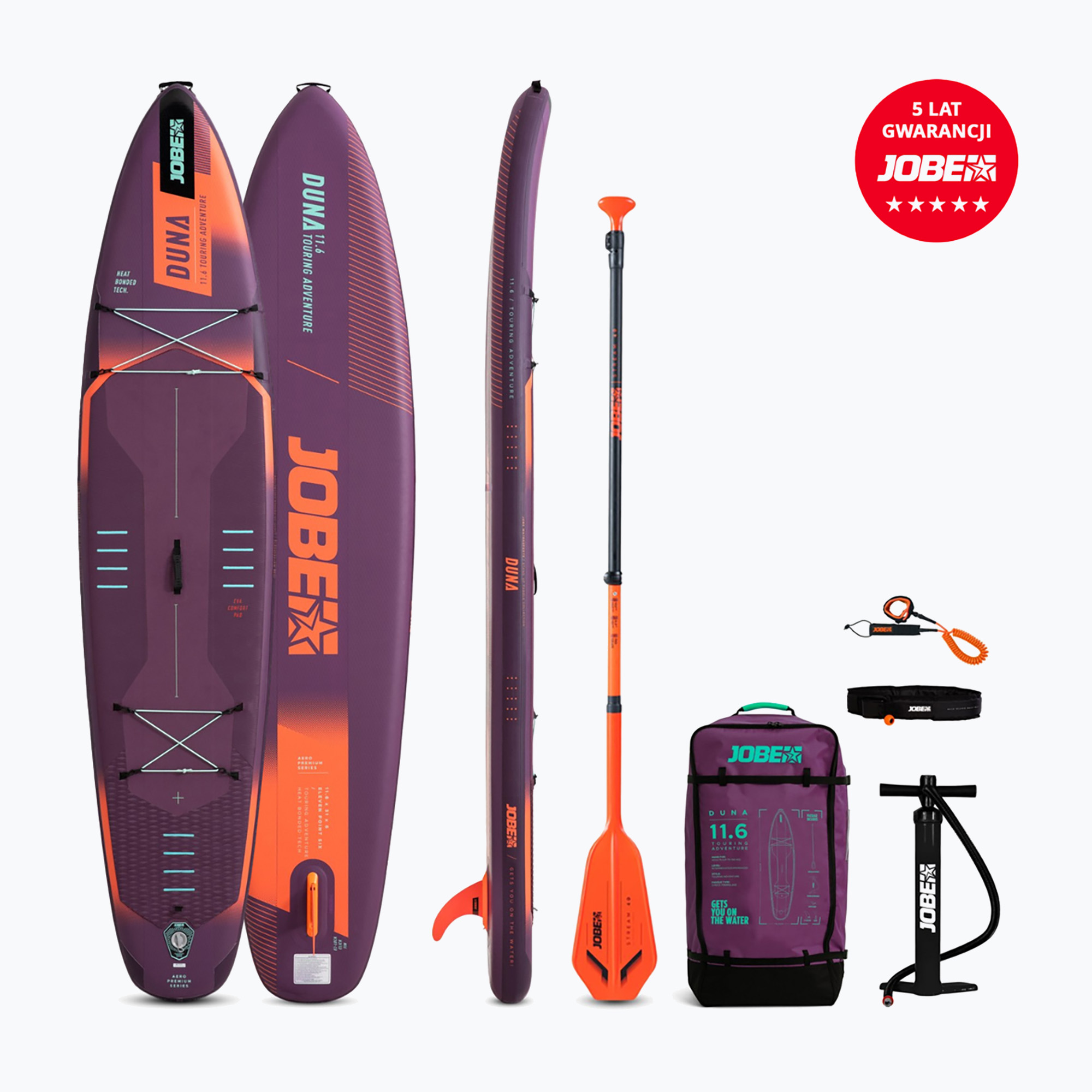 Paddleboard JOBE Aero Duna SUP Board Package 11'6" sunset purple (Aero Duna SUP Board Package 11'6" 486425005)
