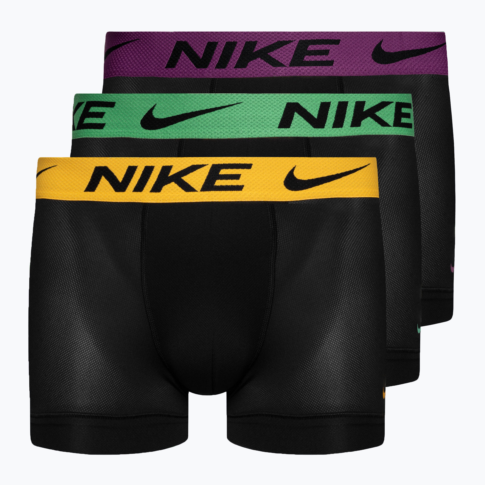 Nike Dri-FIT Cotton Trunk pánske boxerky 3 páry fuxia/žltá/tyrkysová (Dri-FIT Cotton Trunk KE1224-LBE)