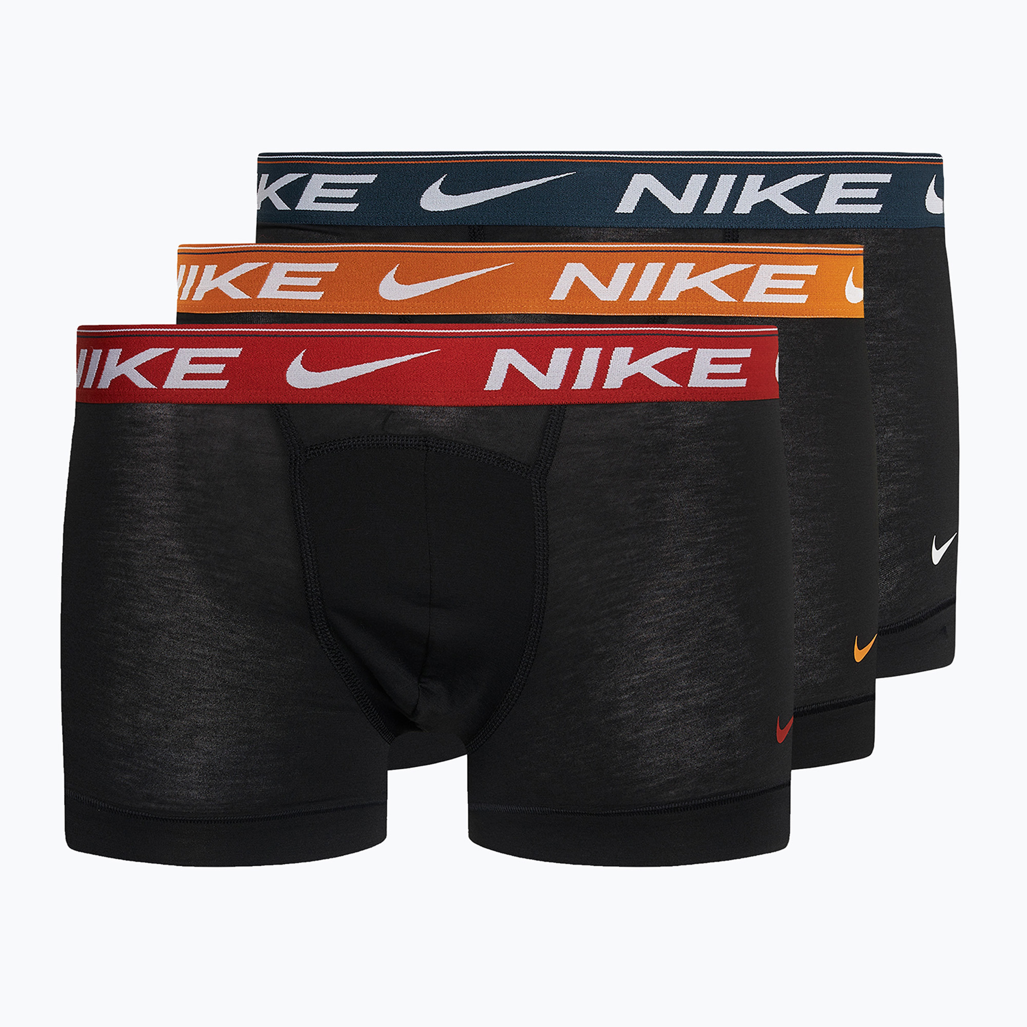 Pánske boxerky Nike Dri-FIT Ultra Comfort Trunk 3 páry black moon/dragon red/armory navy (Dri-FIT Ultra Comfort Trunk KE1256-JMZ)