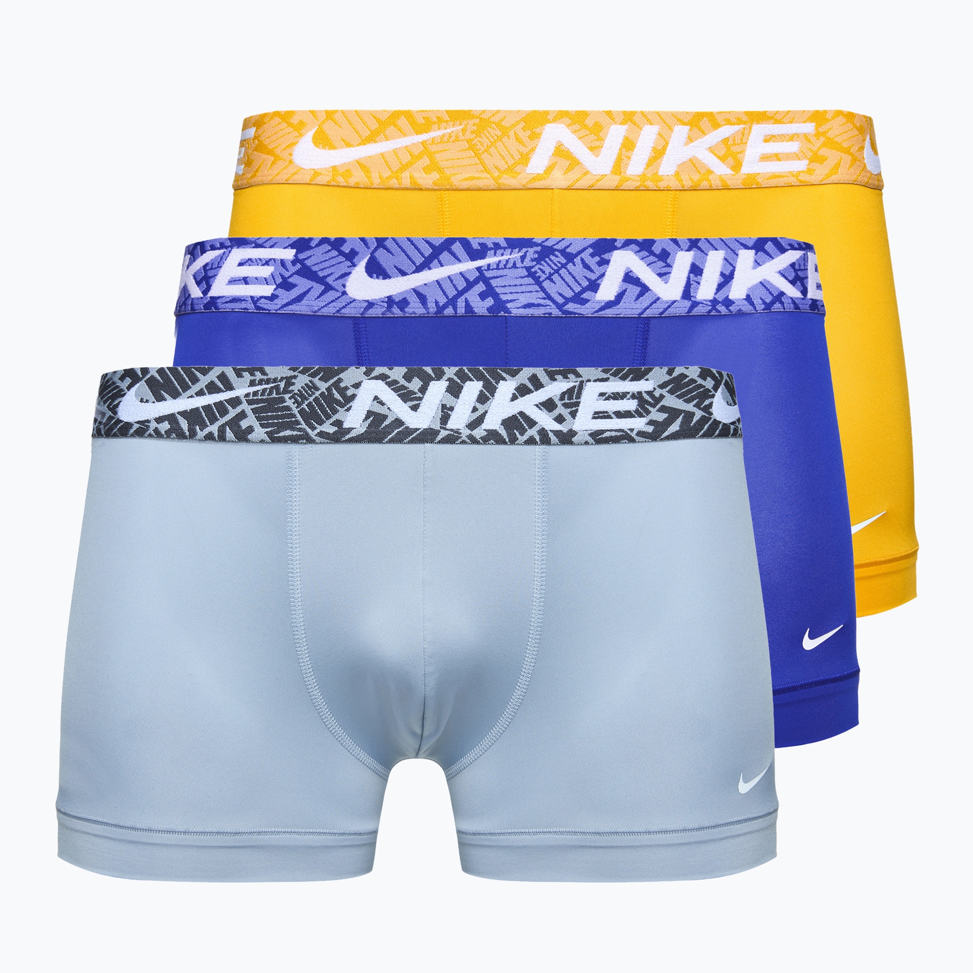 Pánske boxerky Nike Dri-Fit Essential 3 páry hyper royal/gold/grey (Dri-Fit Essential Micro Trunk KE1156-400)