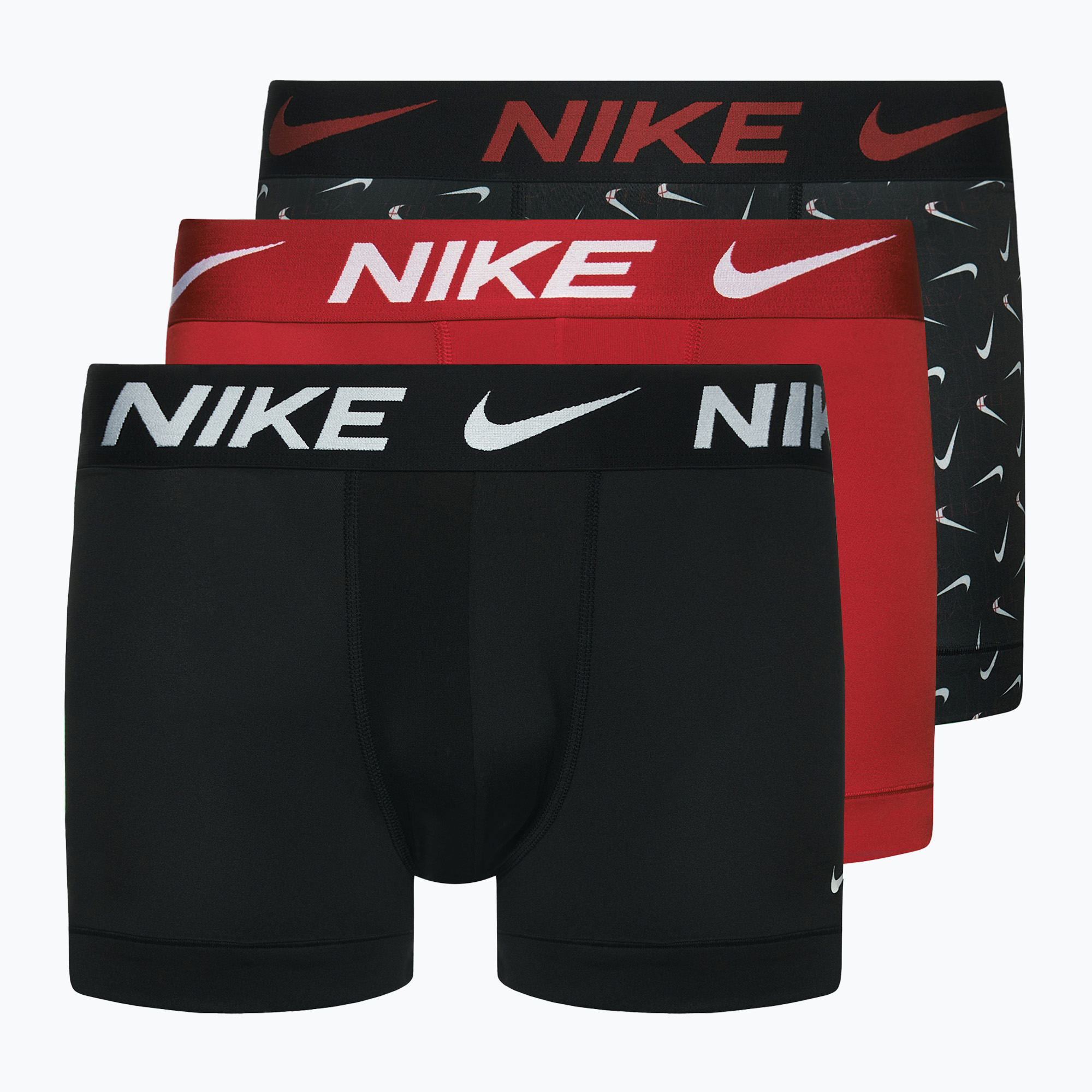 Nike Dri-Fit Essential pánske boxerky 3 páry swoosh life print/uni red/black