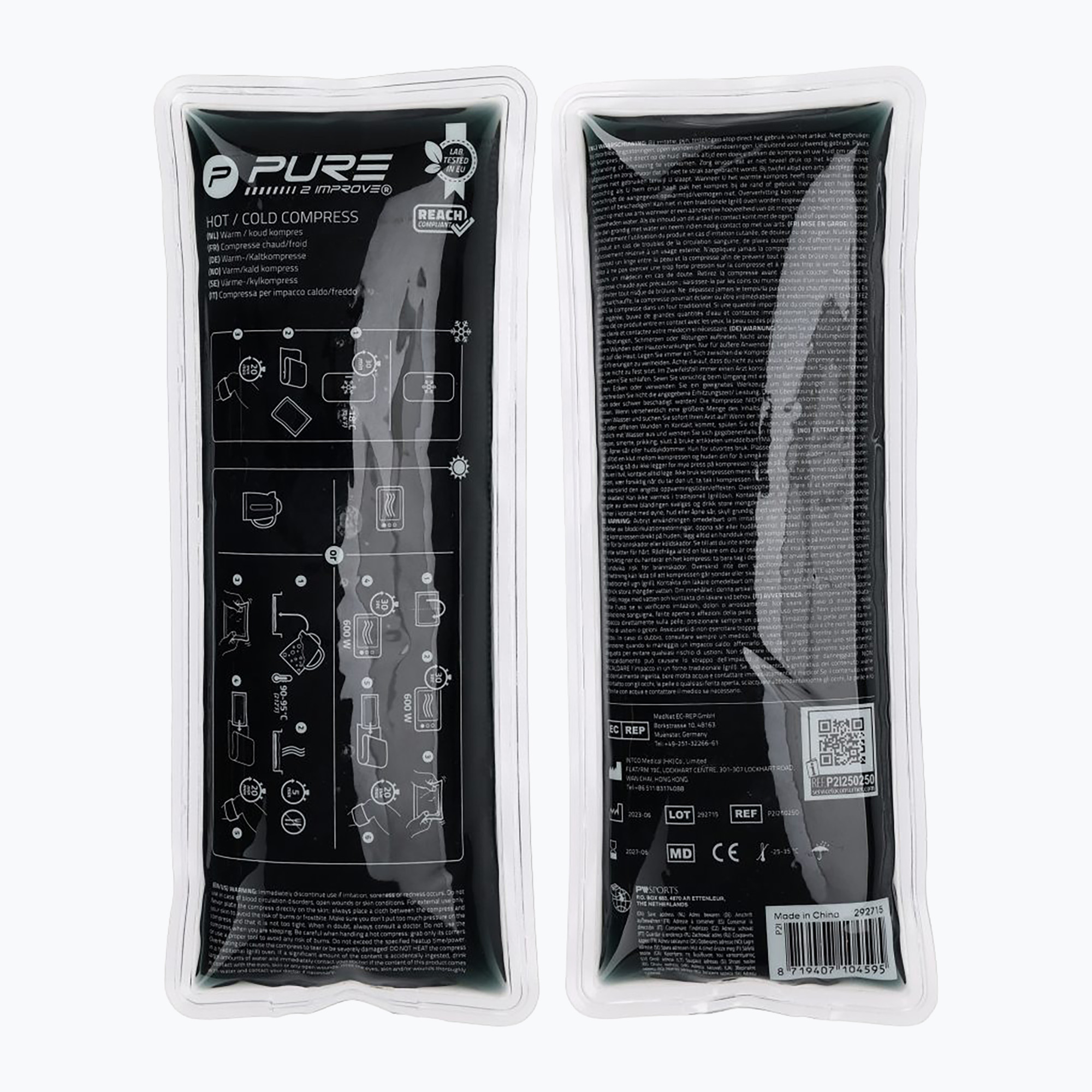 Pure2Improve Hot Cold Pack čierny (Hot Cold Pack P2I250250)