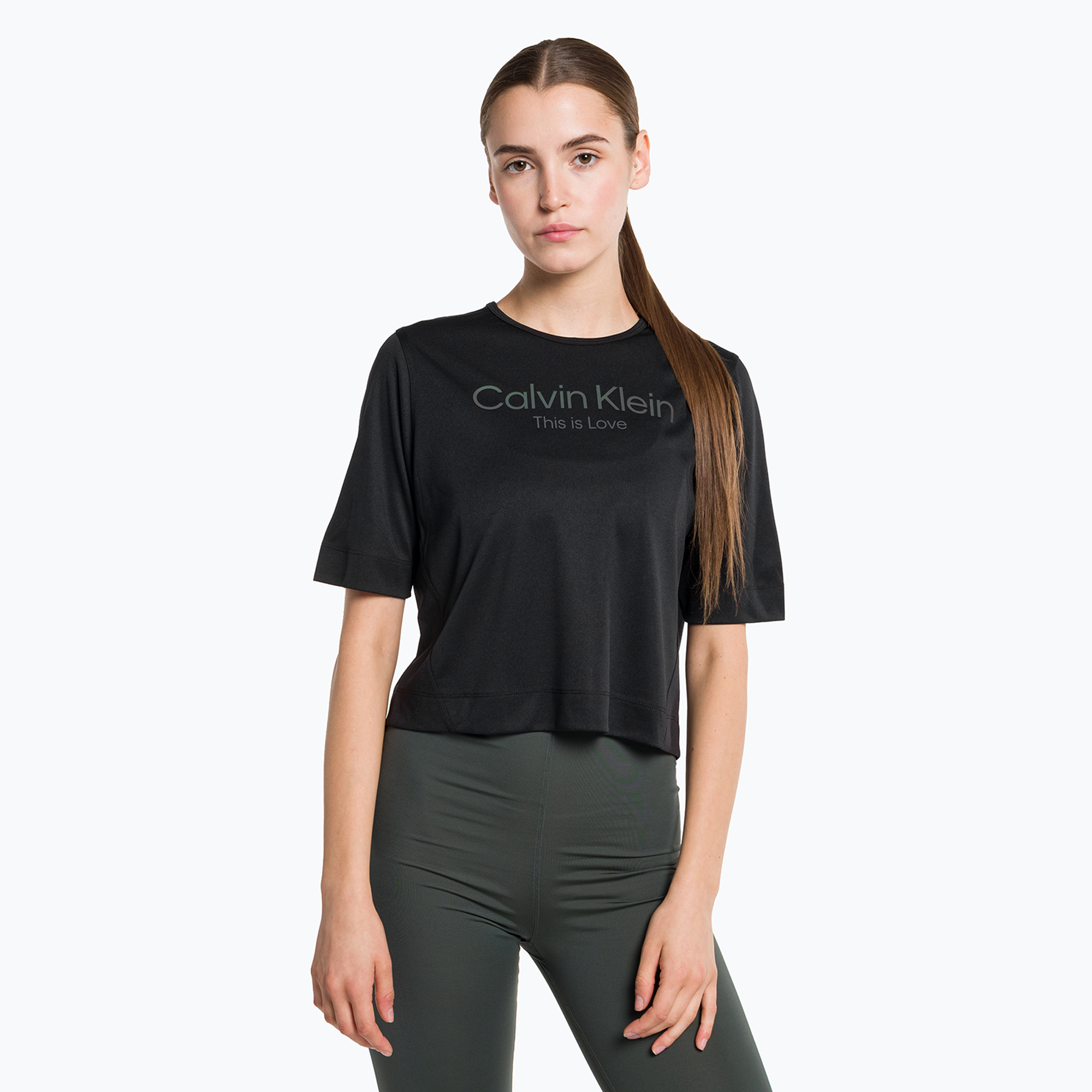 Dámske tričko Calvin Klein Knit black beauty (00GWS3K130BAE)