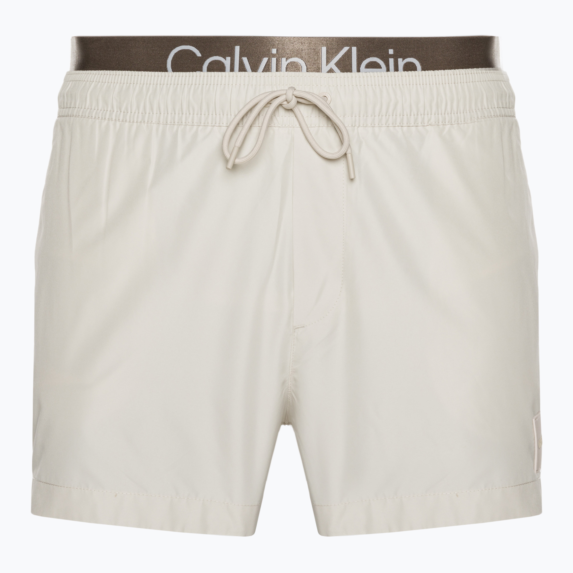 Pánske plavecké šortky Calvin Klein Short Double Wb beige (Short Double Wb KM0KM00920ACE)