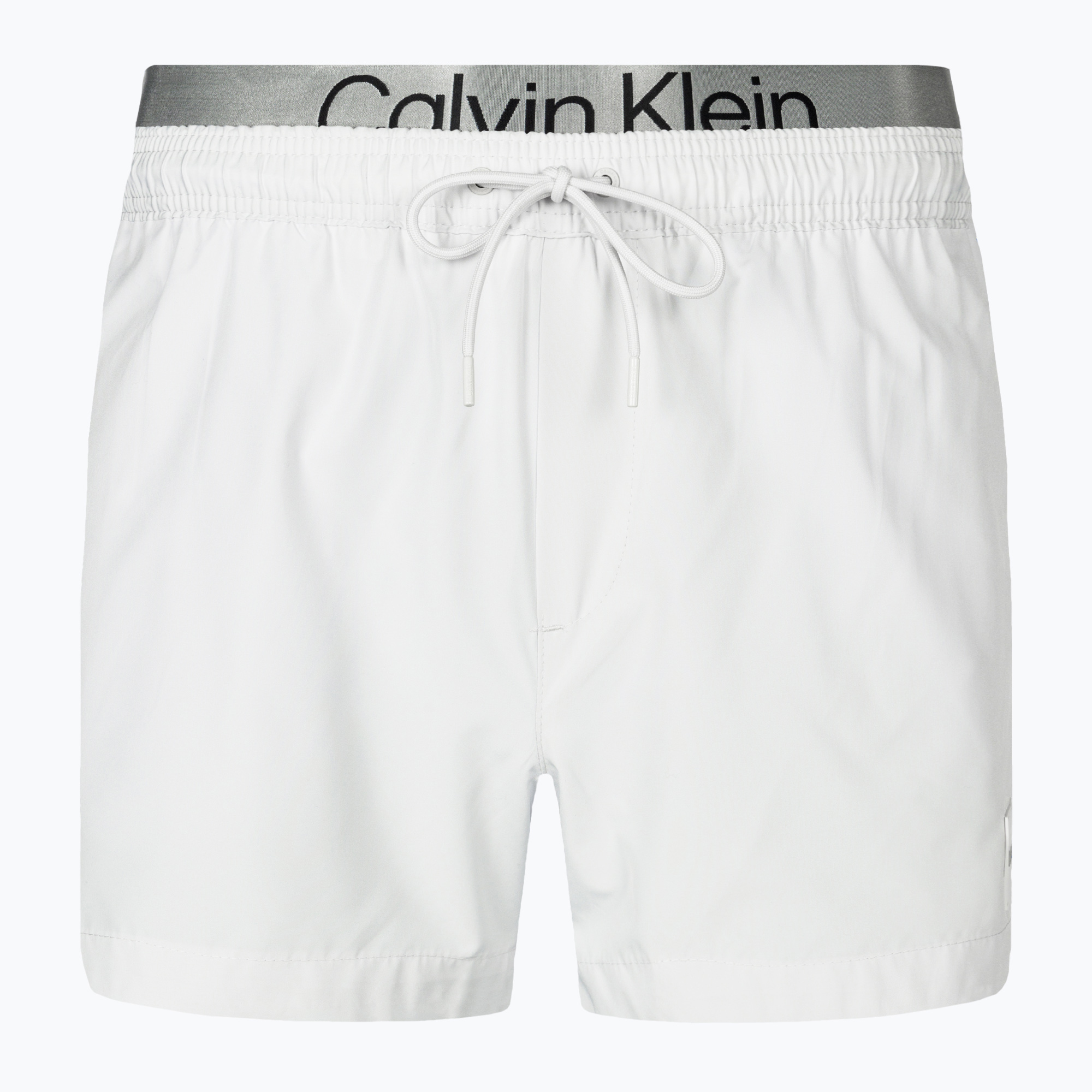 Calvin Klein Pánske krátke plavecké šortky s dvojitým pásom nimbus cloud