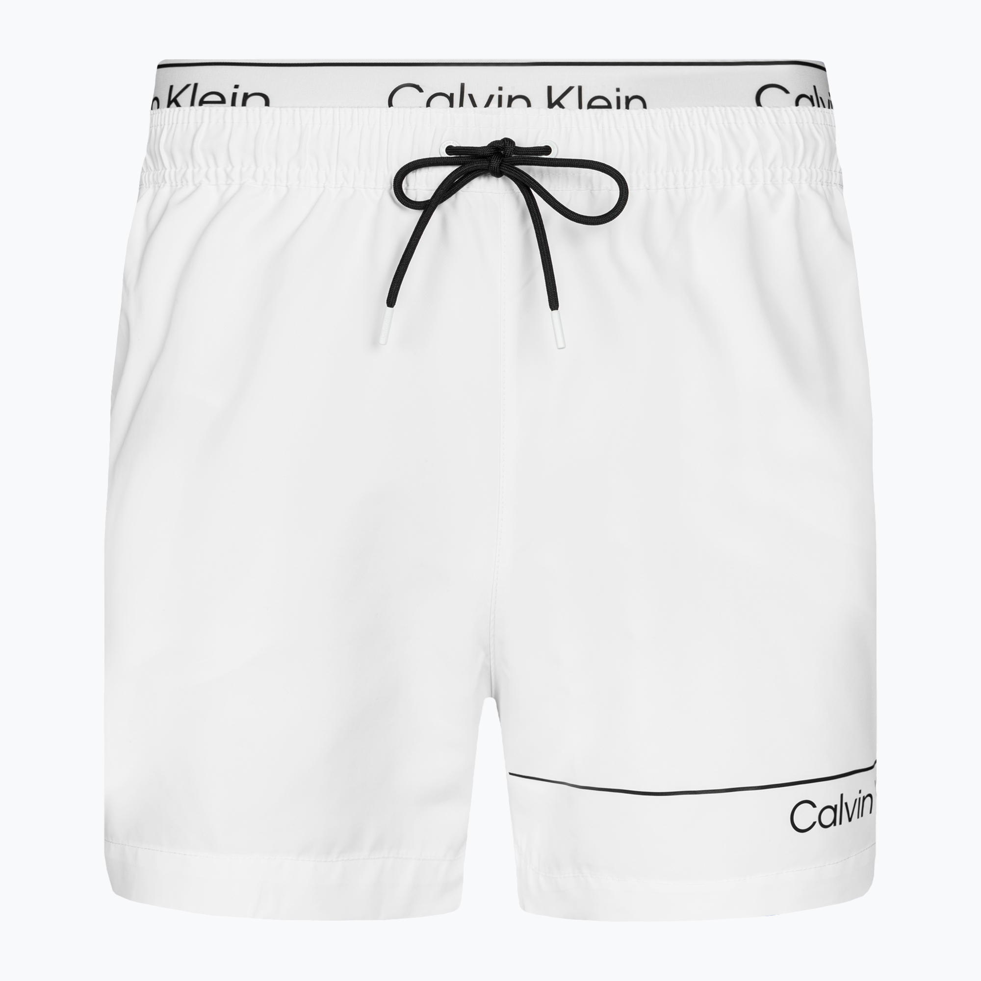 Pánske biele plavecké šortky Calvin Klein Medium Double WB classic