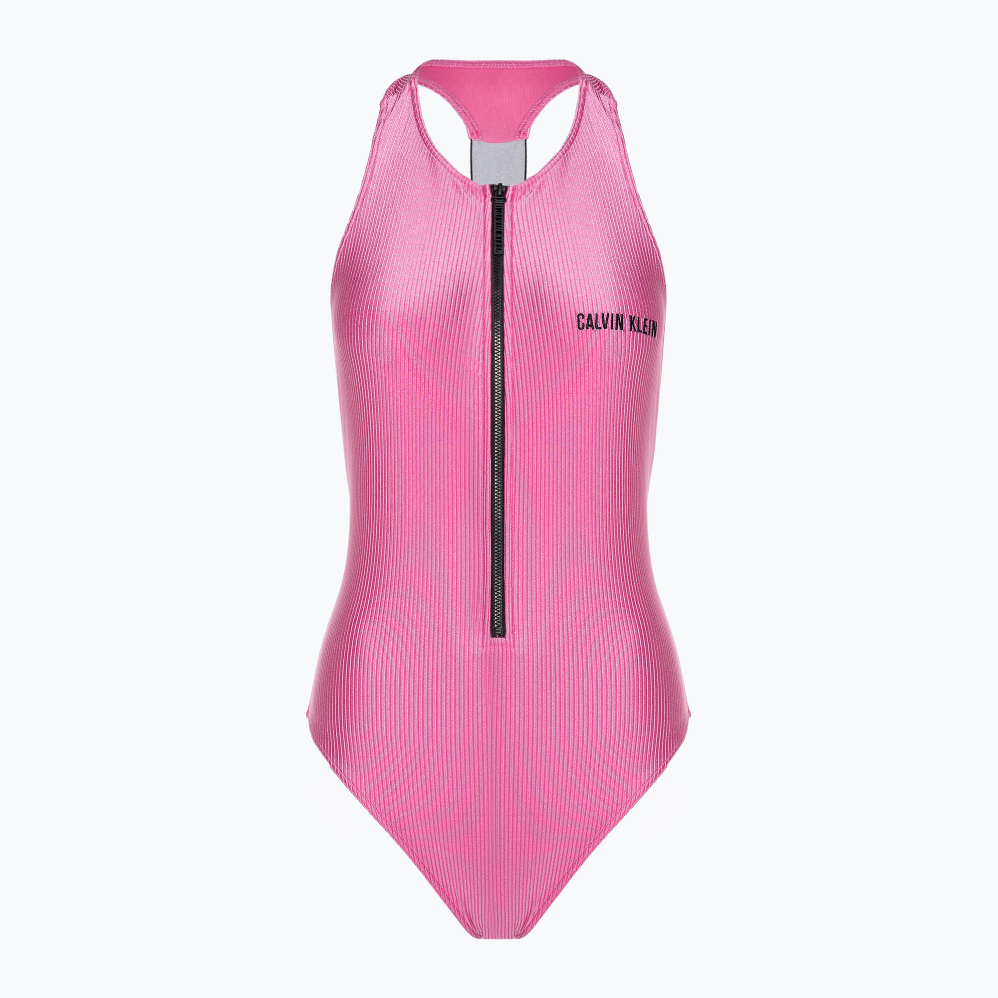 Dámske jednodielne plavky Calvin Klein Racerback One Piece bold pink (Racerback One Piece KW0KW02407TOZ)