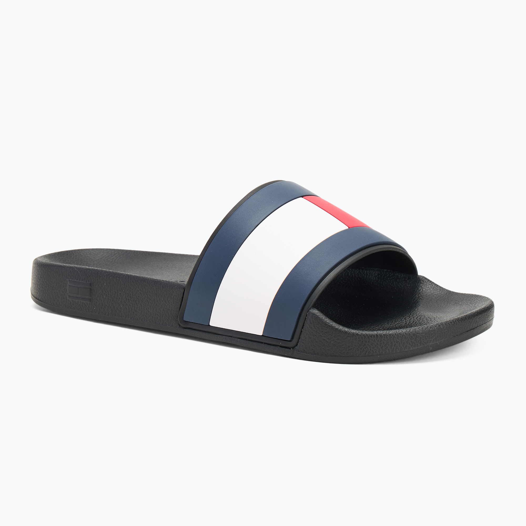 Pánske šľapky Tommy Hilfiger Rubber Flag Pool Slide black (Rubber Flag Pool Slide FM0FM04263BDS)