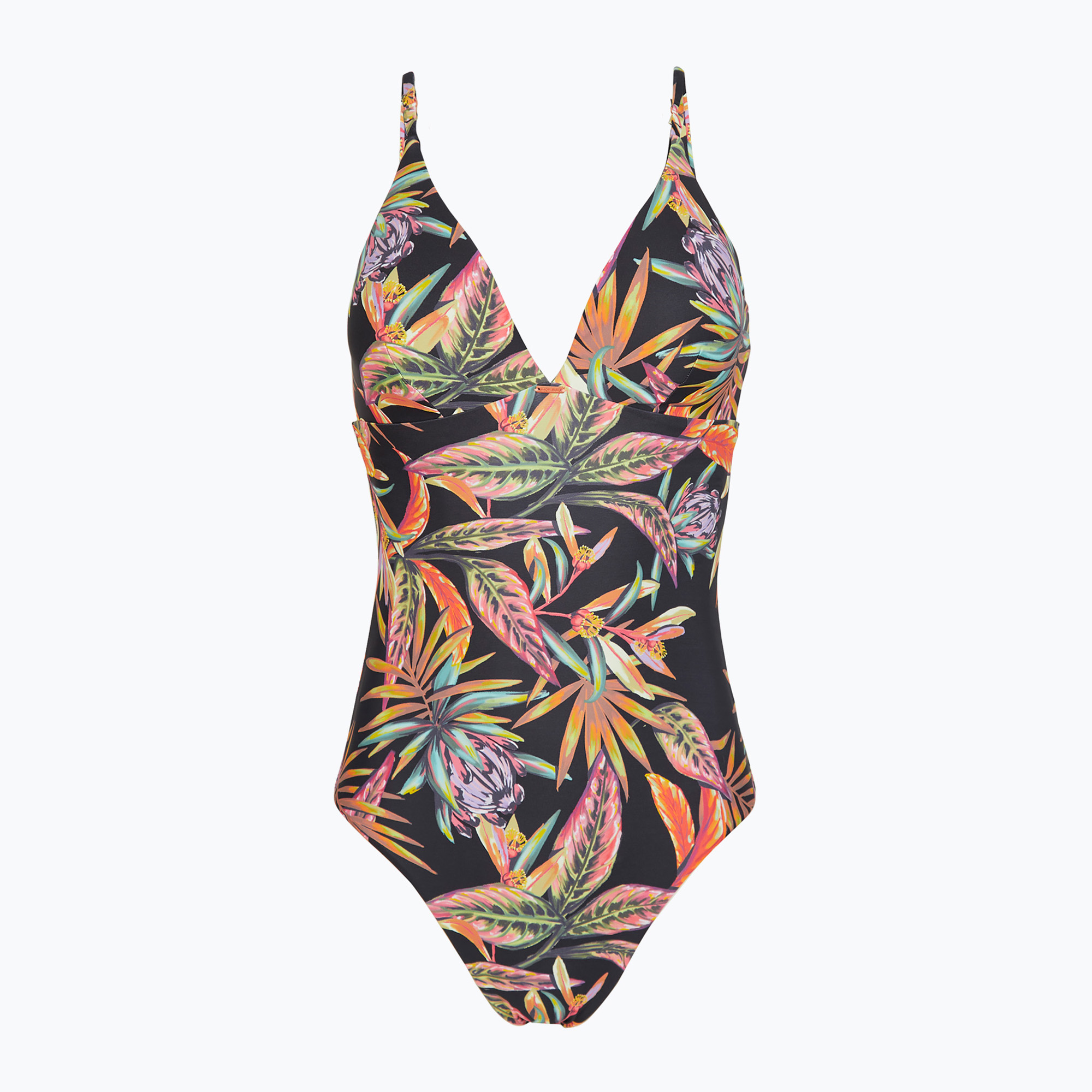 Dámske jednodielne plavky O'Neill Sunset black tropical flower (Sunset 1800106-39033)