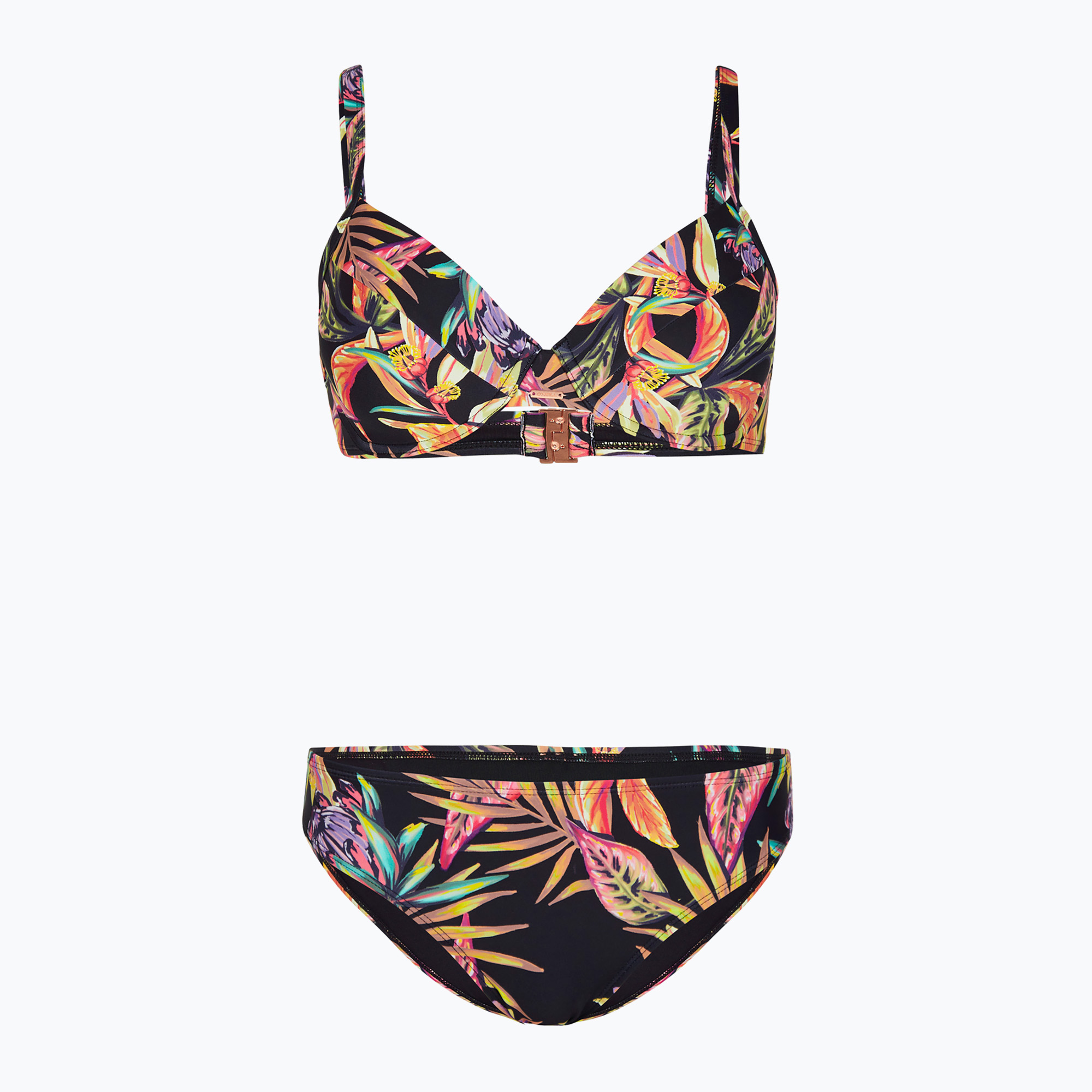 Dámske dvojdielne plavky O'Neill Julia Wb Rita Bikini black tropical flower