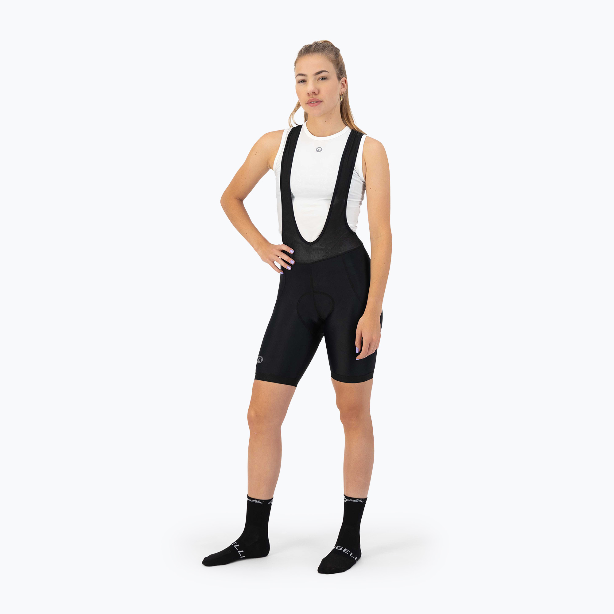 Dámske cyklistické šortky Rogelli Core Bib Short black (Core Bib Short W ROG351539)