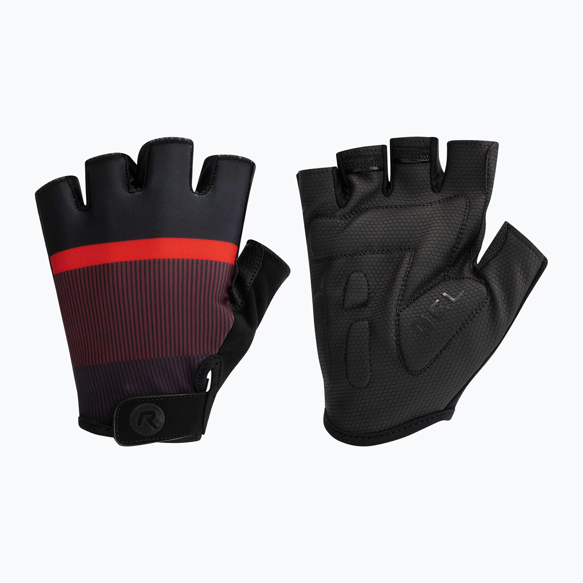 Rogelli Hero II pánske cyklistické rukavice black/red/bordeaux (Hero II ROG352278)