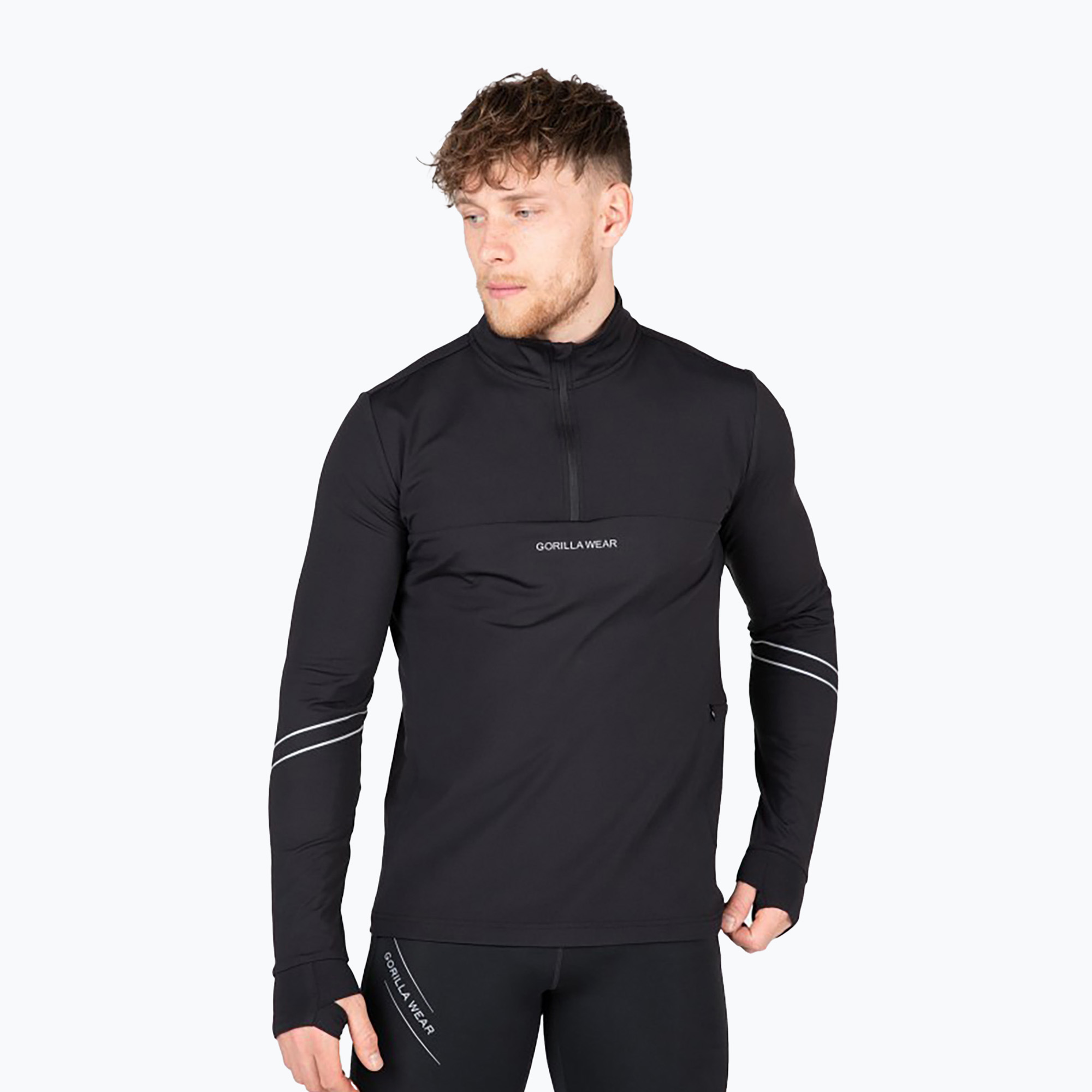 Pánske tréningové tričko s dlhým rukávom Gorilla Wear Noxen black (Noxen 90610900)
