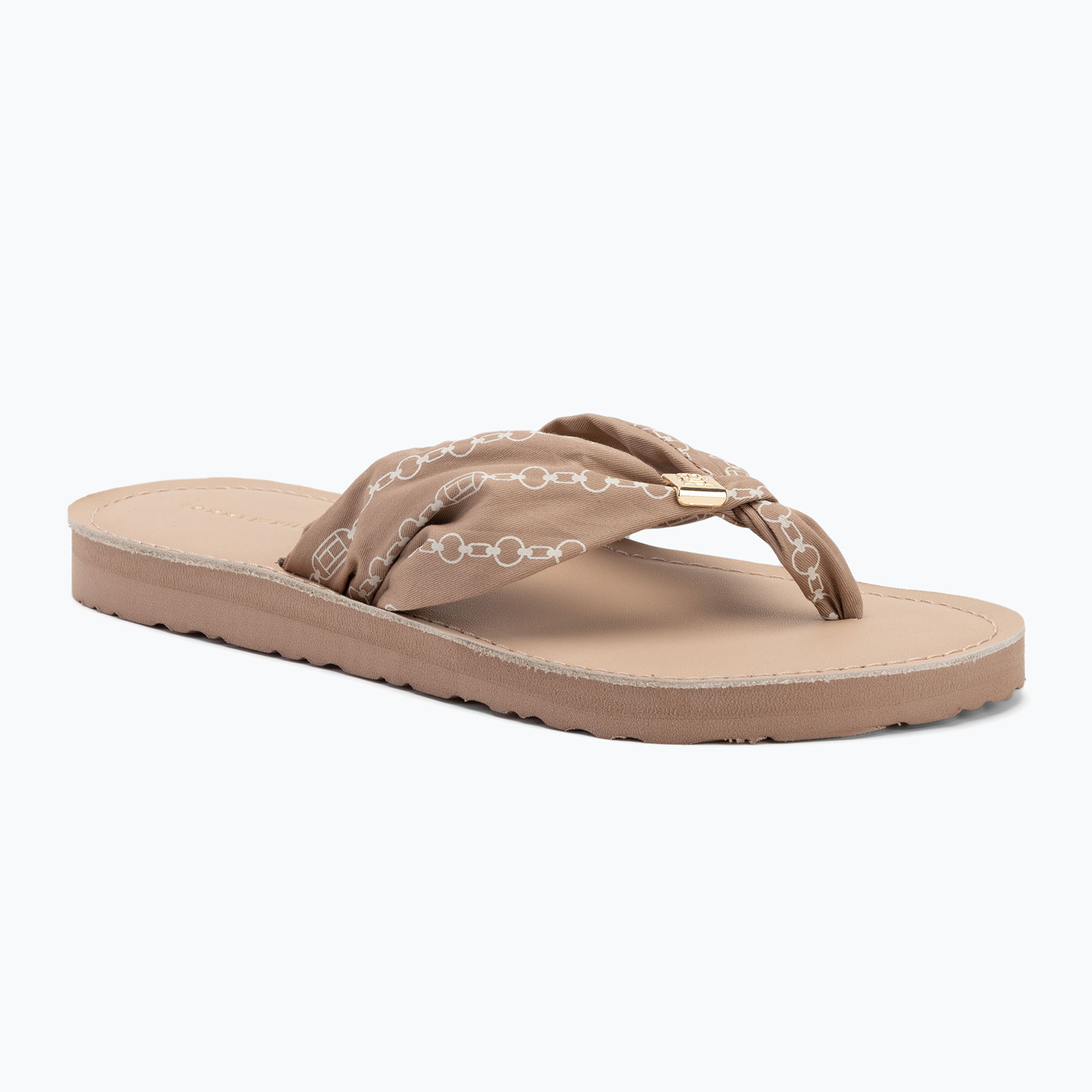 Dámske žabky Tommy Hilfiger Chain Print Elevated Sandal claystone (Chain Print Elevated Sandal FW0FW08519AFC)