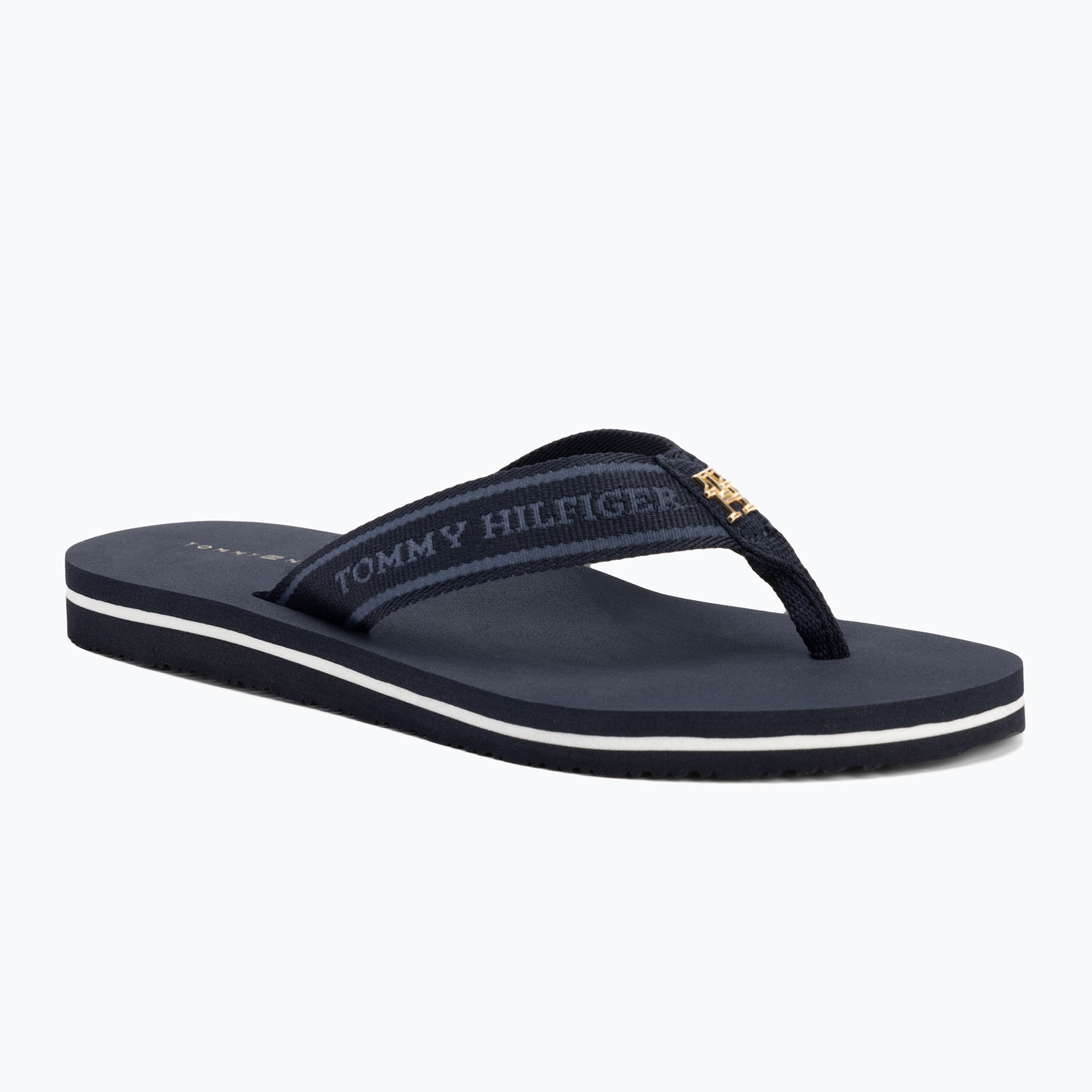 Dámske žabky Tommy Hilfiger Webbing Beach Sandal space blue (Webbing Beach Sandal FW0FW08515DW6)