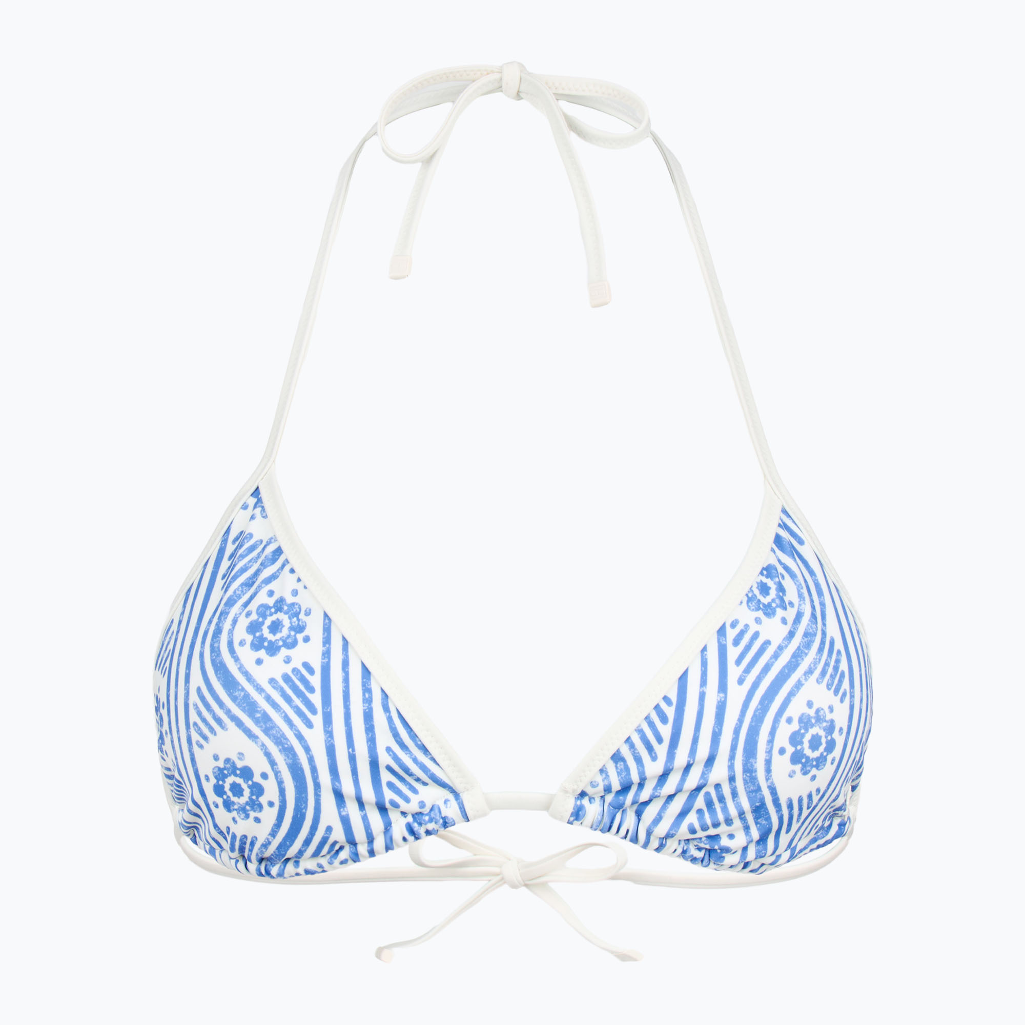Tommy Hilfiger Triangle Rp Print kvetinový prúžok modré kúzlo vrchný diel plaviek (Triangle Rp Print UW0UW053140LC)