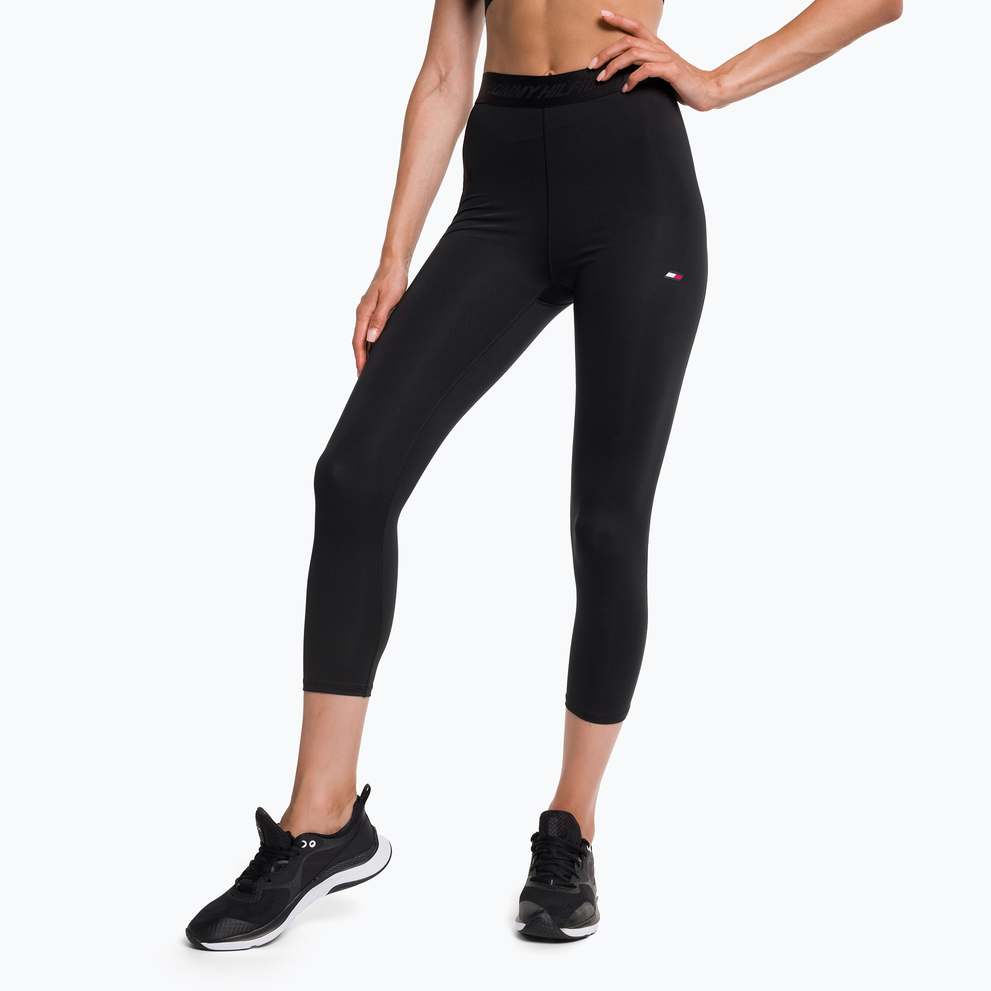 Dámske tréningové legíny Tommy Hilfiger Hw Branded Tape 7/8 black (Hw Branded Tape 7/8 S10S101541BDS)