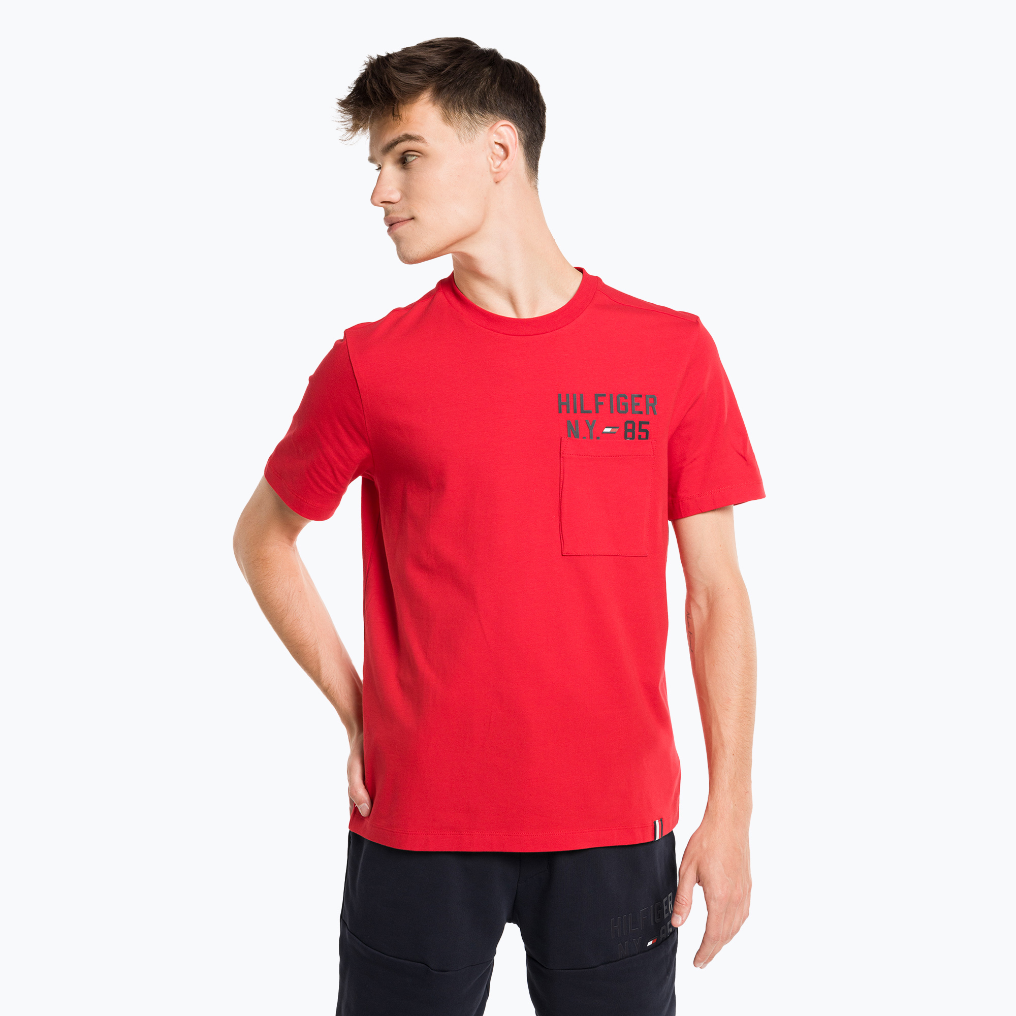 Pánske tričko Tommy Hilfiger Graphic Tee červené (Graphic S/S Tee MW0MW30444XLG)